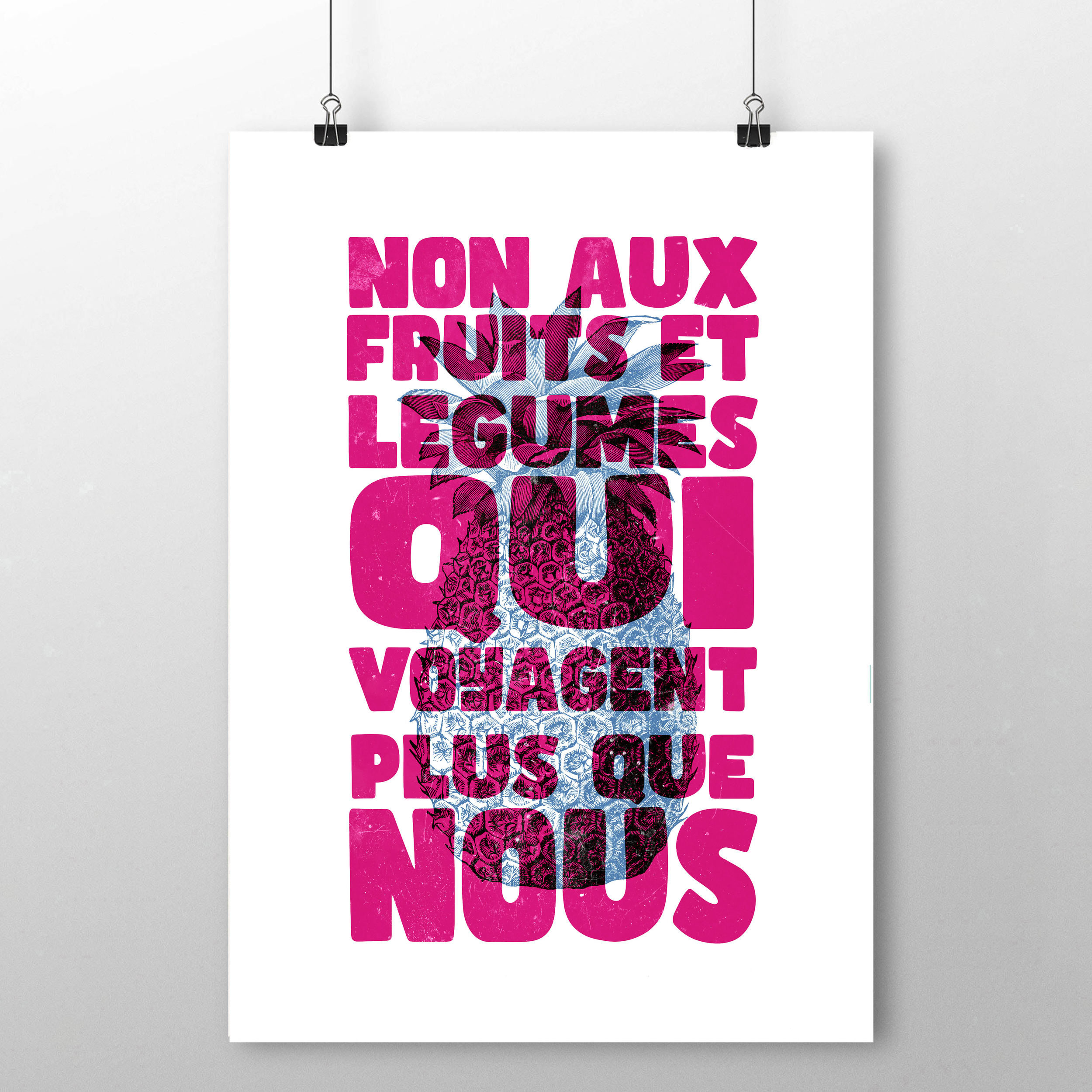 affiche Non aux fruits et legumes voyagent 2