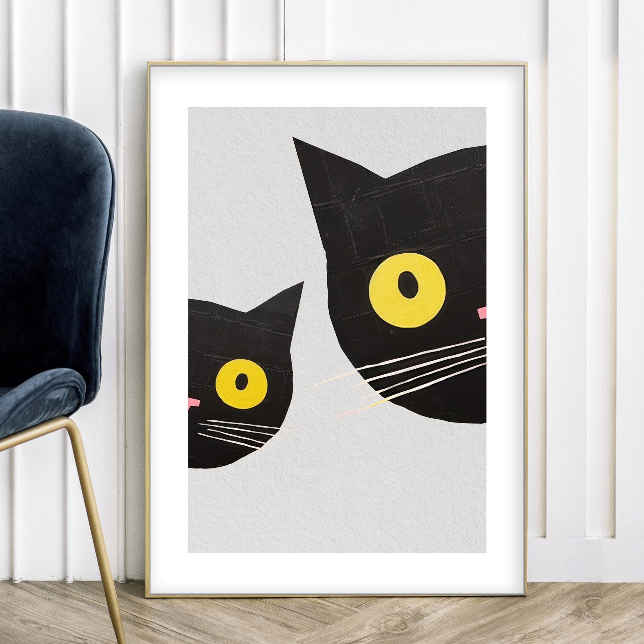 Affiche les 2 chats