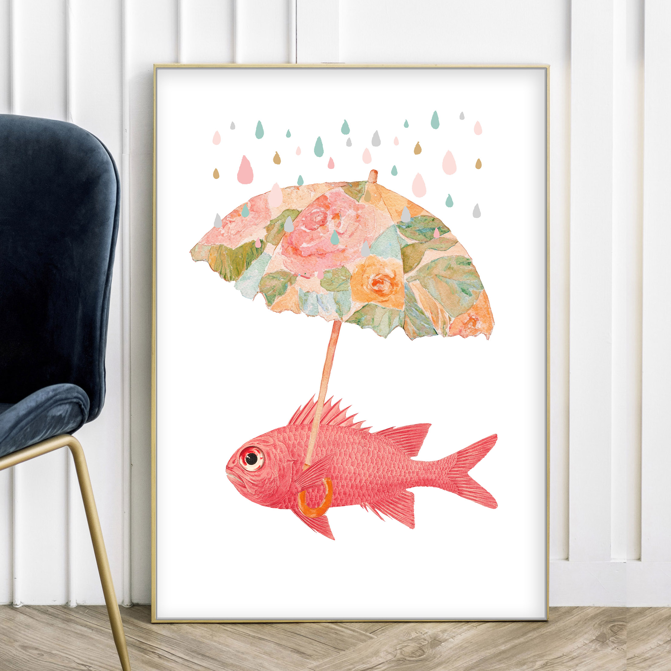 affiche le poisson qui naimait pas la pluie