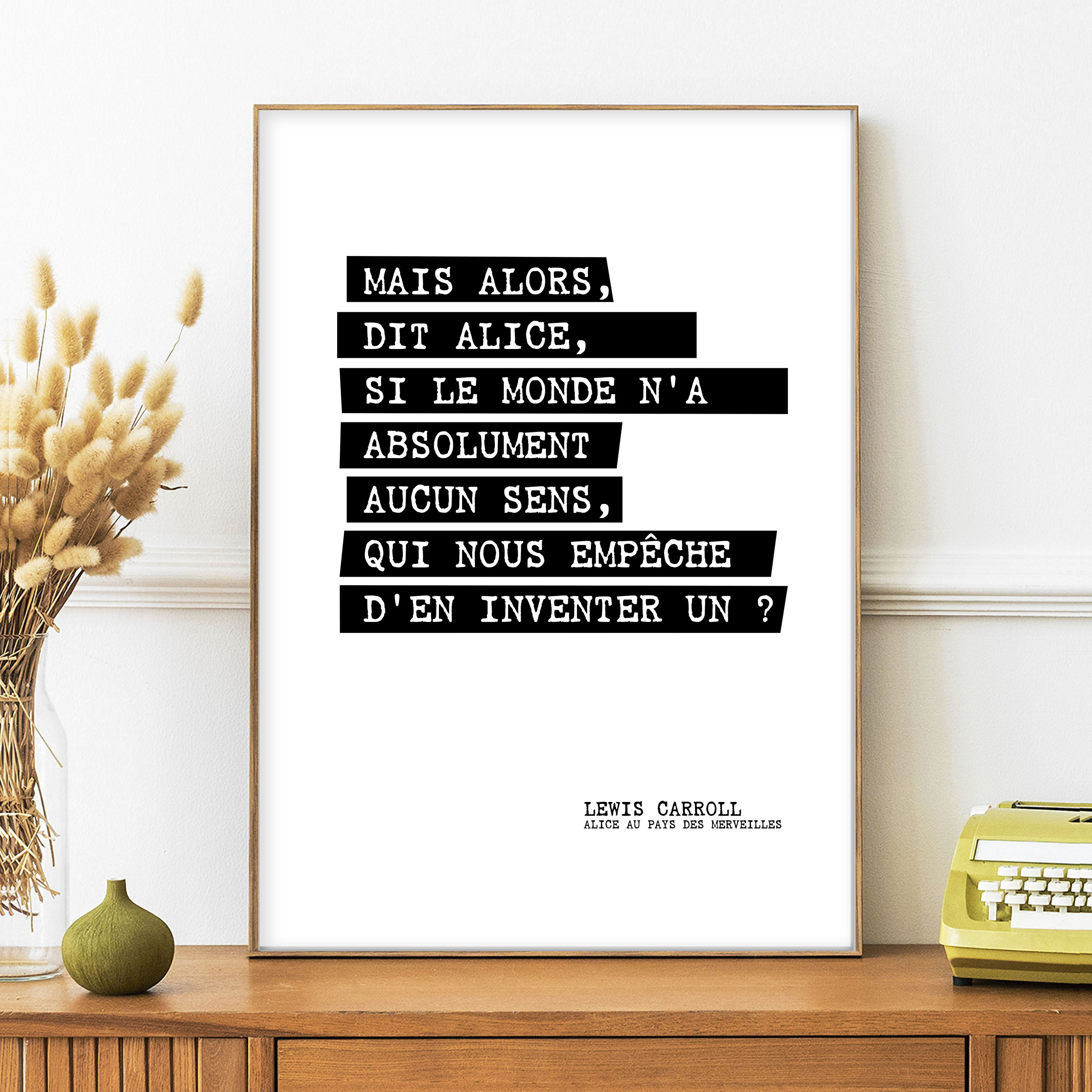 AFFiche Mais alors dit alice lewis carroll