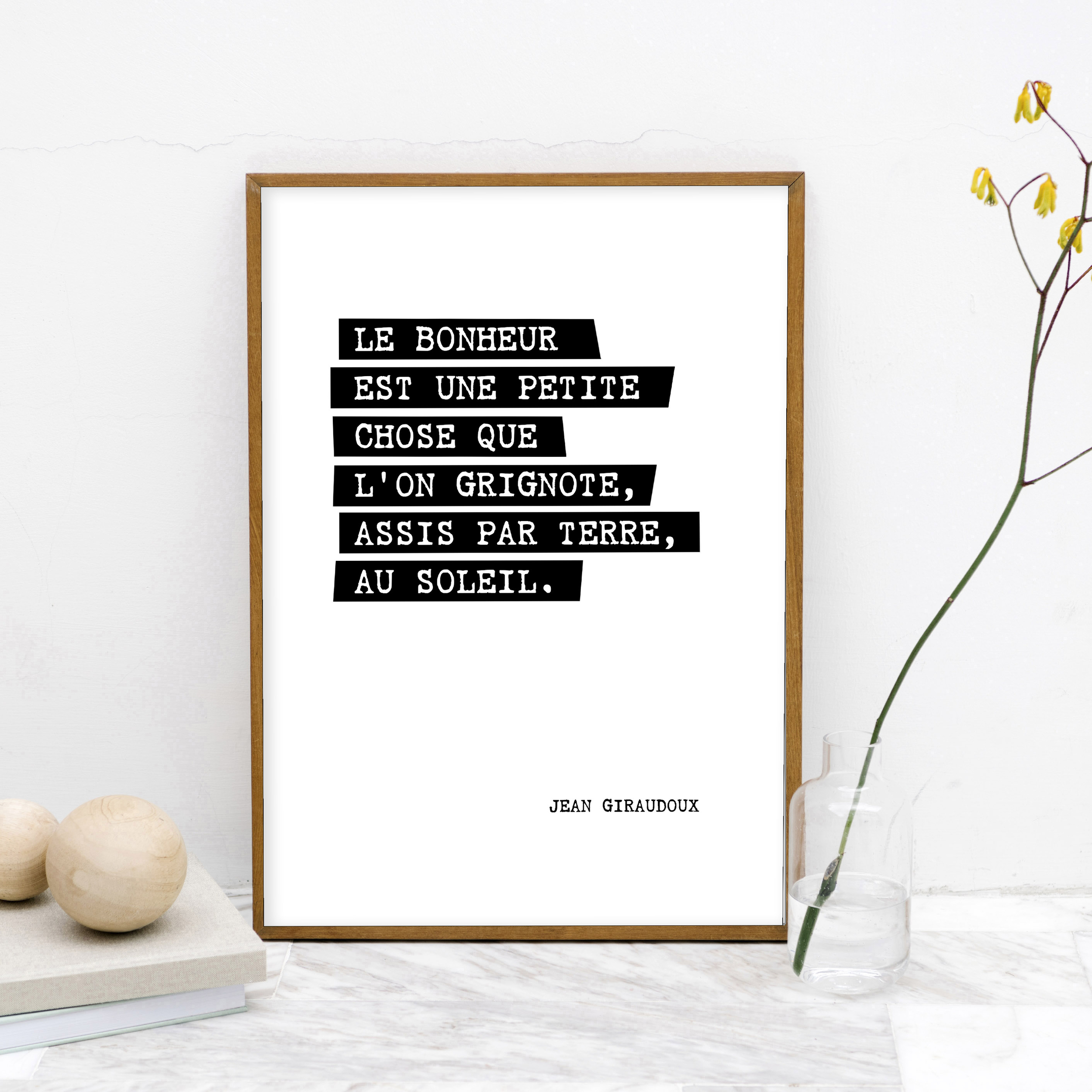 Affiche Le bonheur est une petite chose jean giraudoux