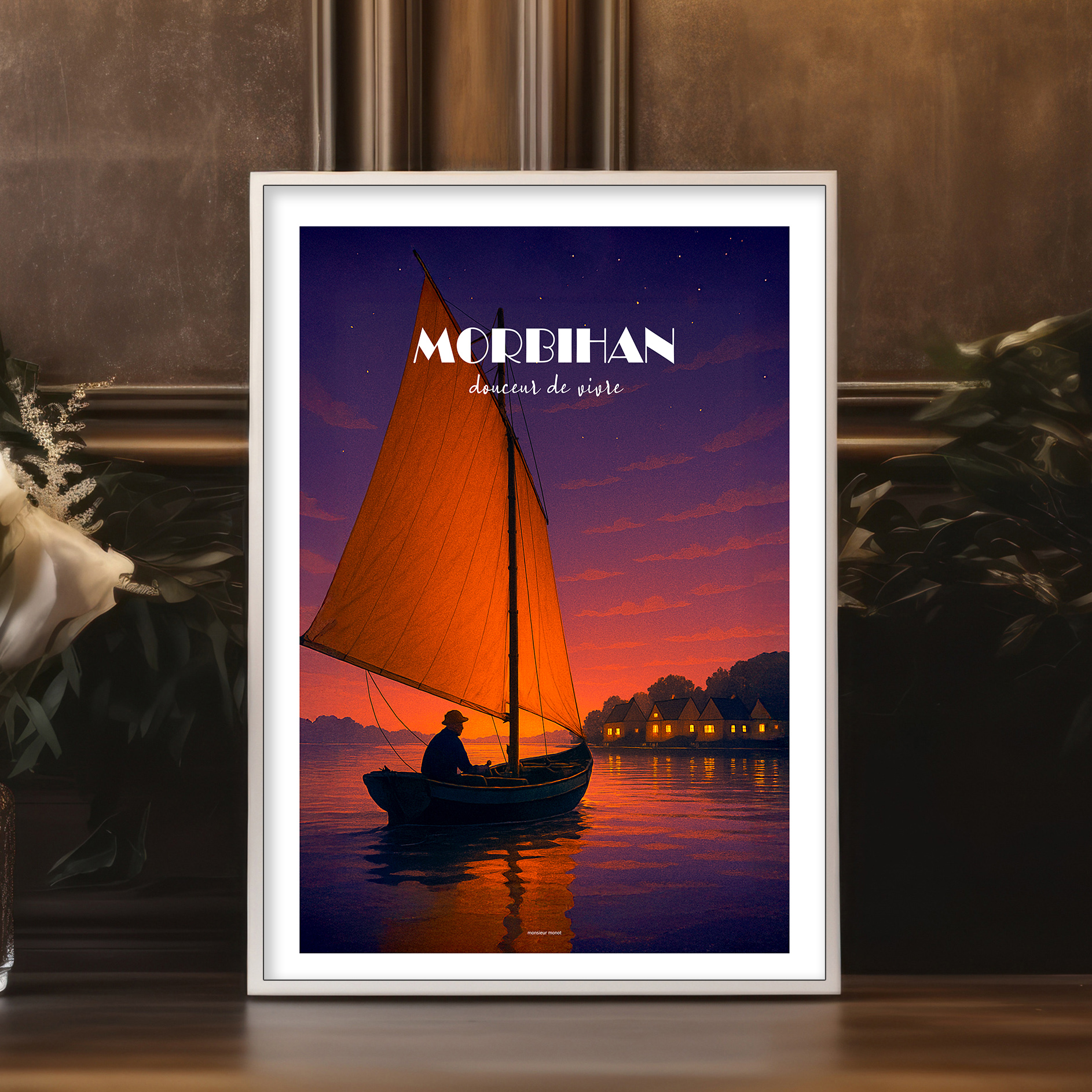 Affiche du Morbihan la nuit