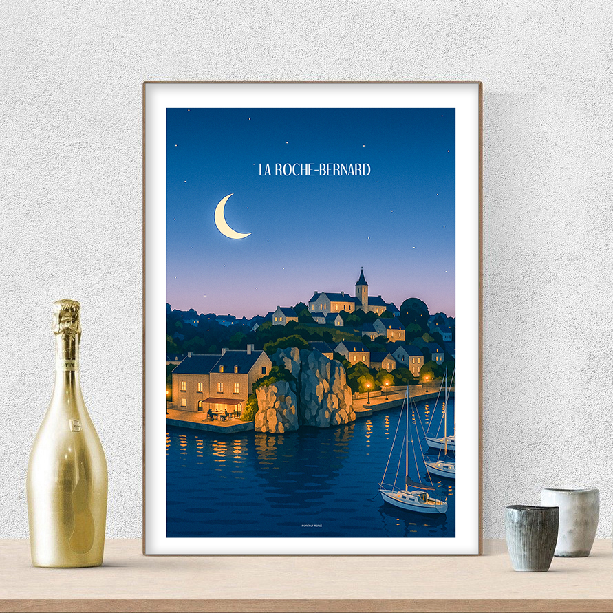 affiche de La Roche Bernard la nuit