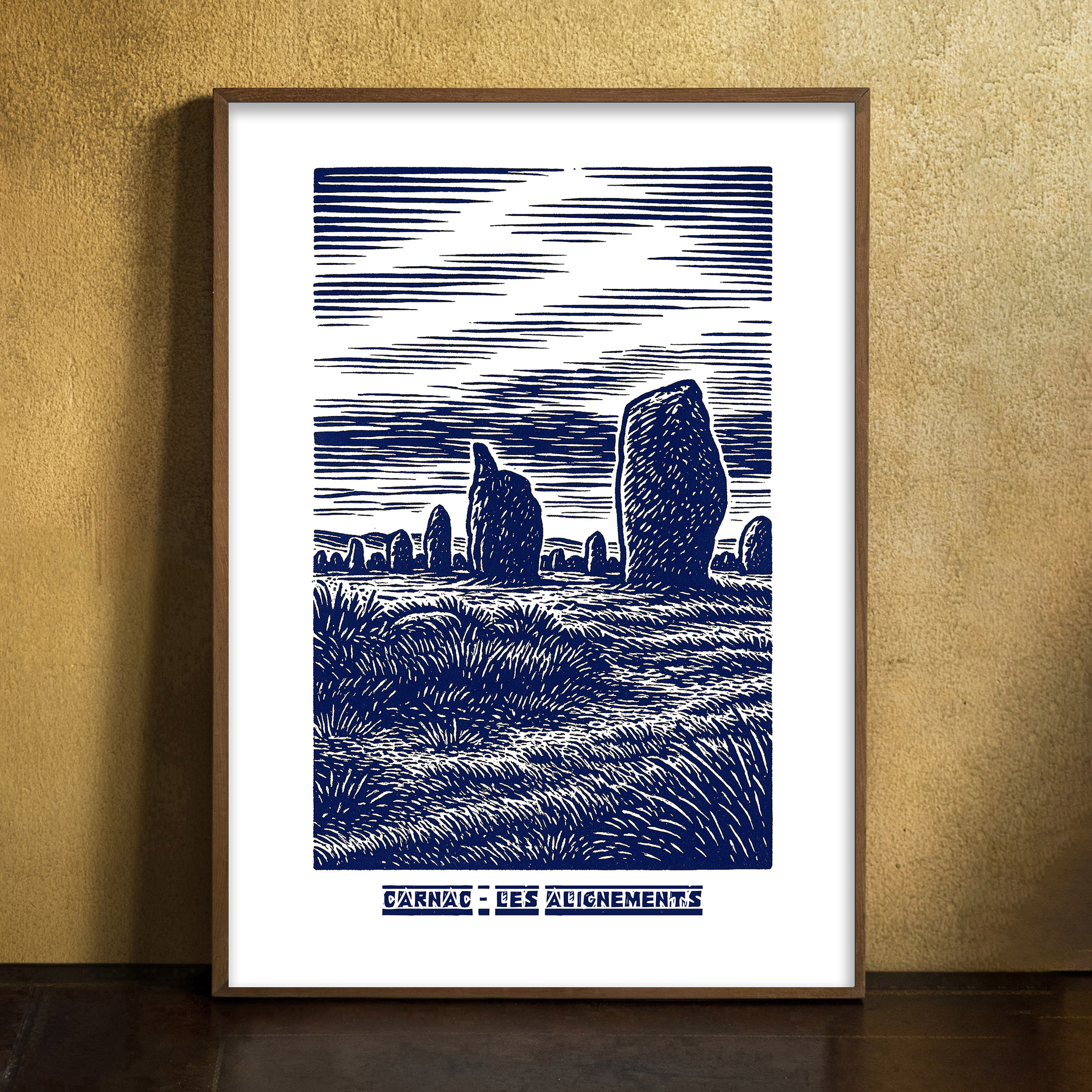 affiche Carnac bleue