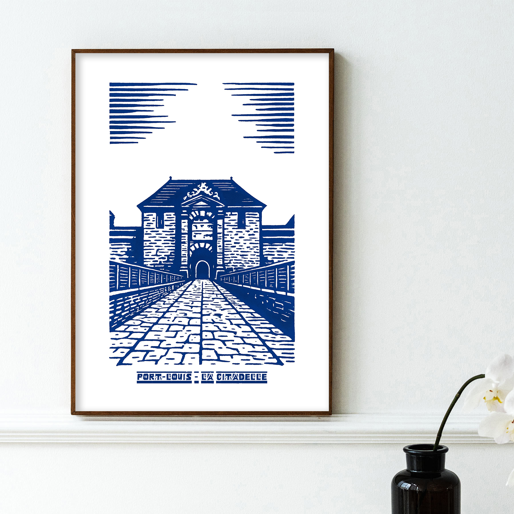 affiche Port Louis bleue