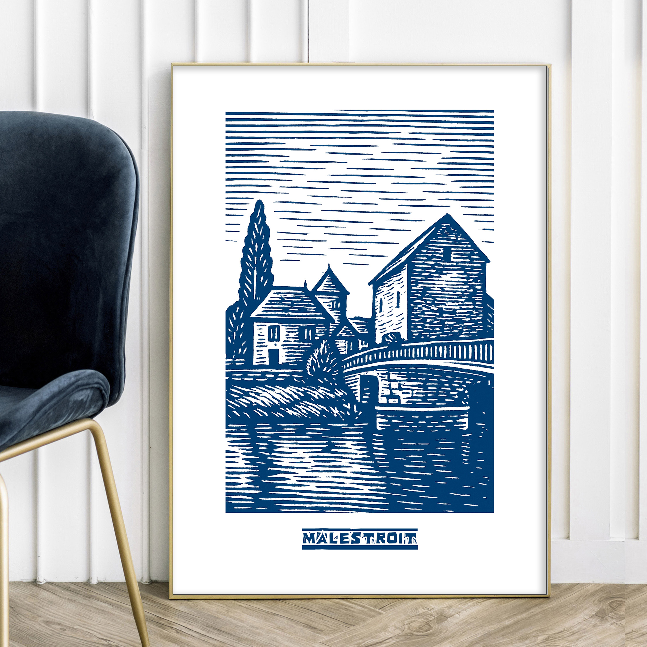 Affiche de malestroit bleue