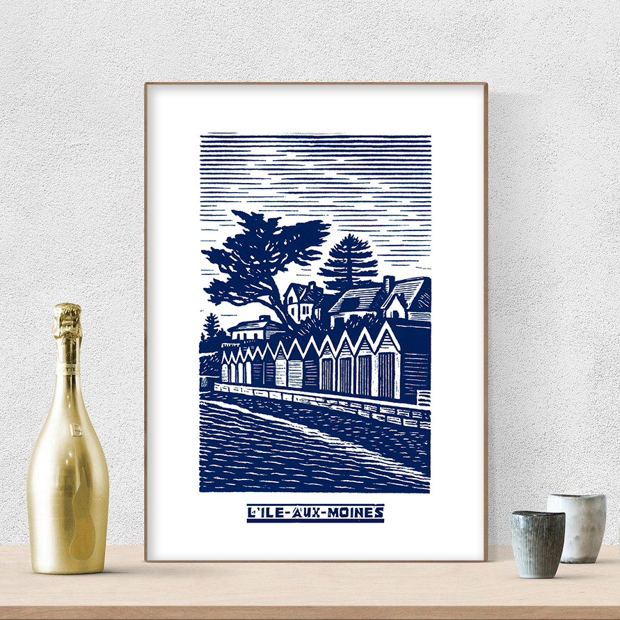 affiche de Lîle aux Moines bleue