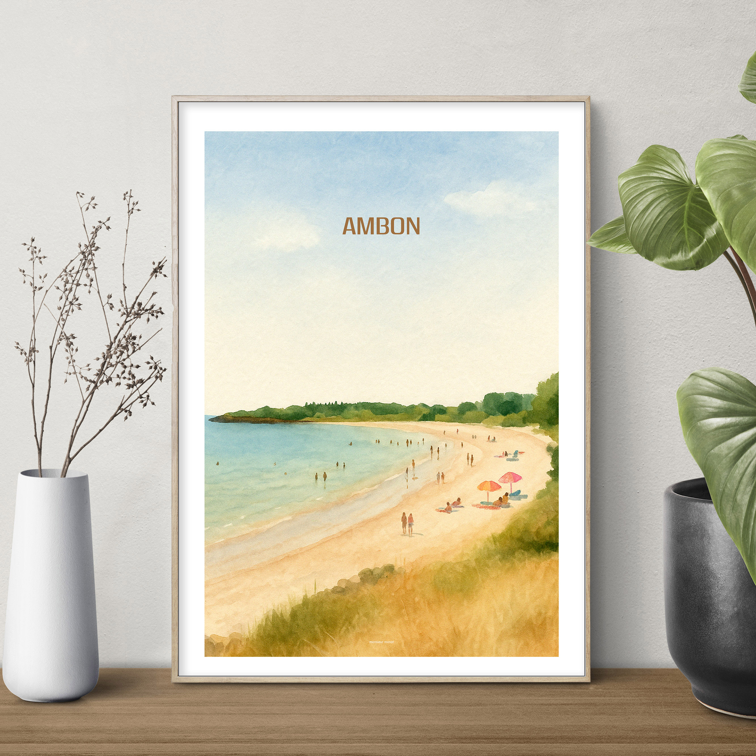 affiche Ambon aquarelle
