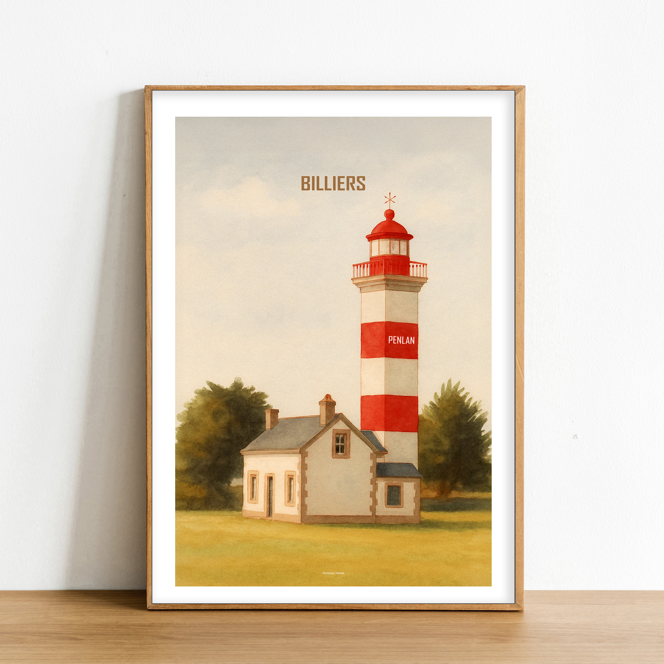 Affiche Billiers Penlan Aquarelle