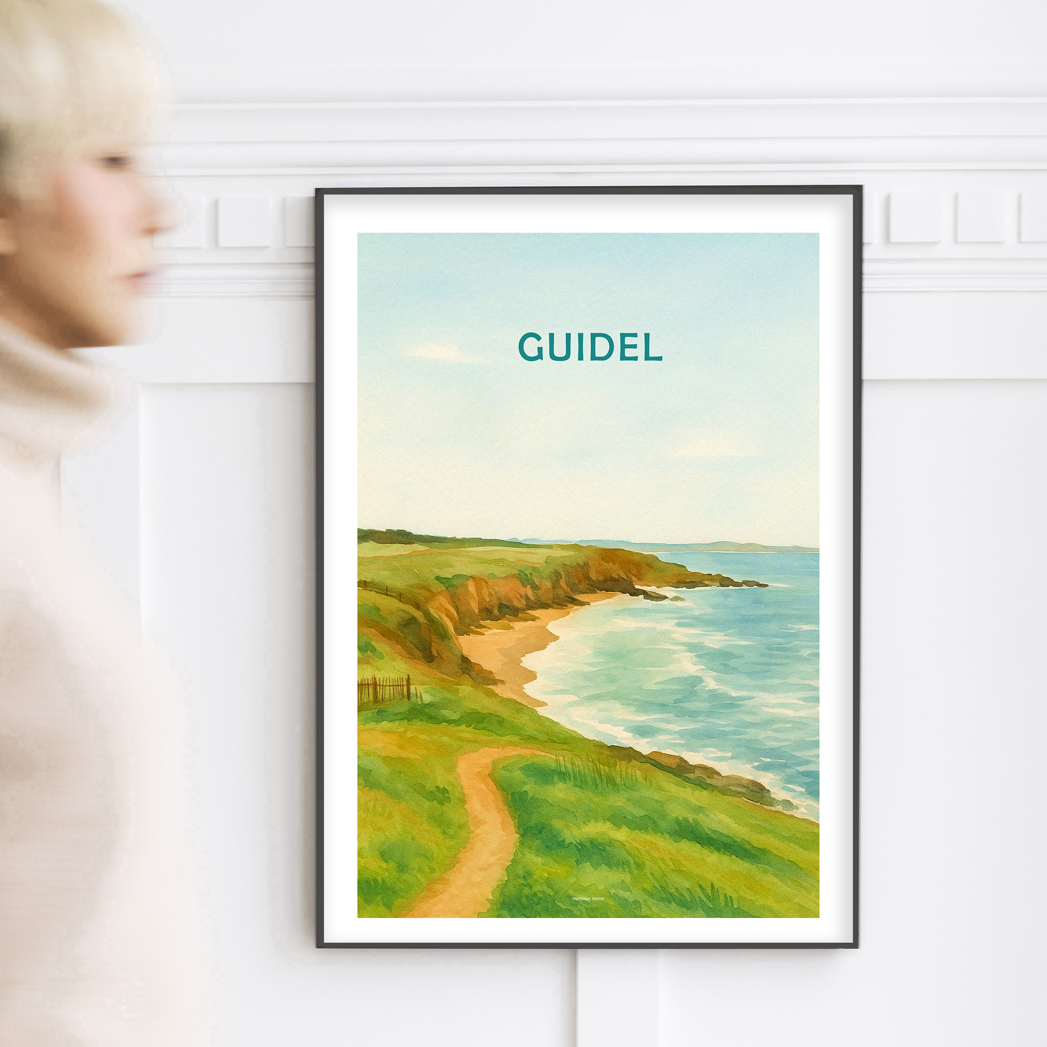 affiche Guidel aquarelle