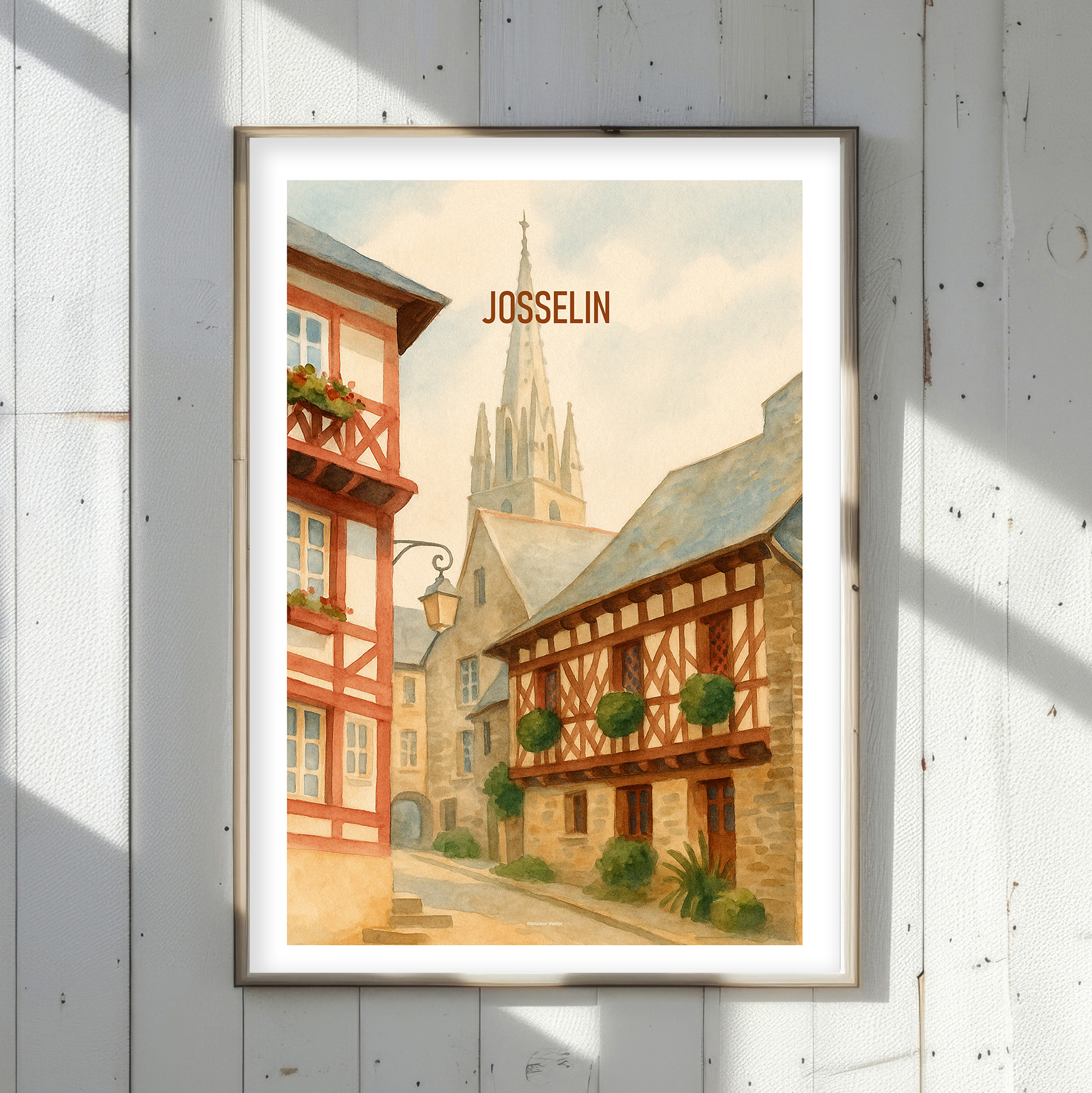 affiche Josselin Aquarelle