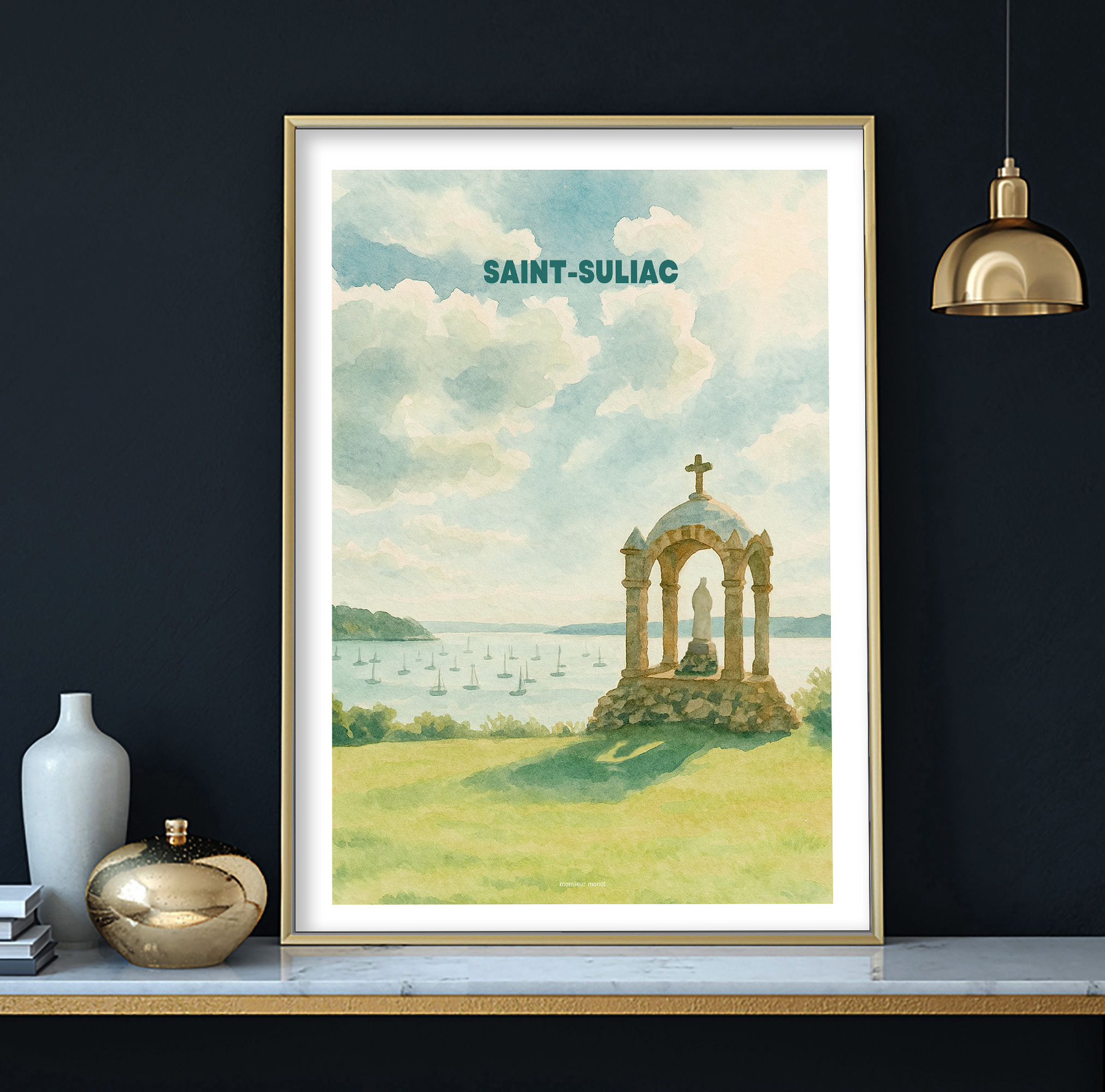 affiche Saint-Suliac Couleur