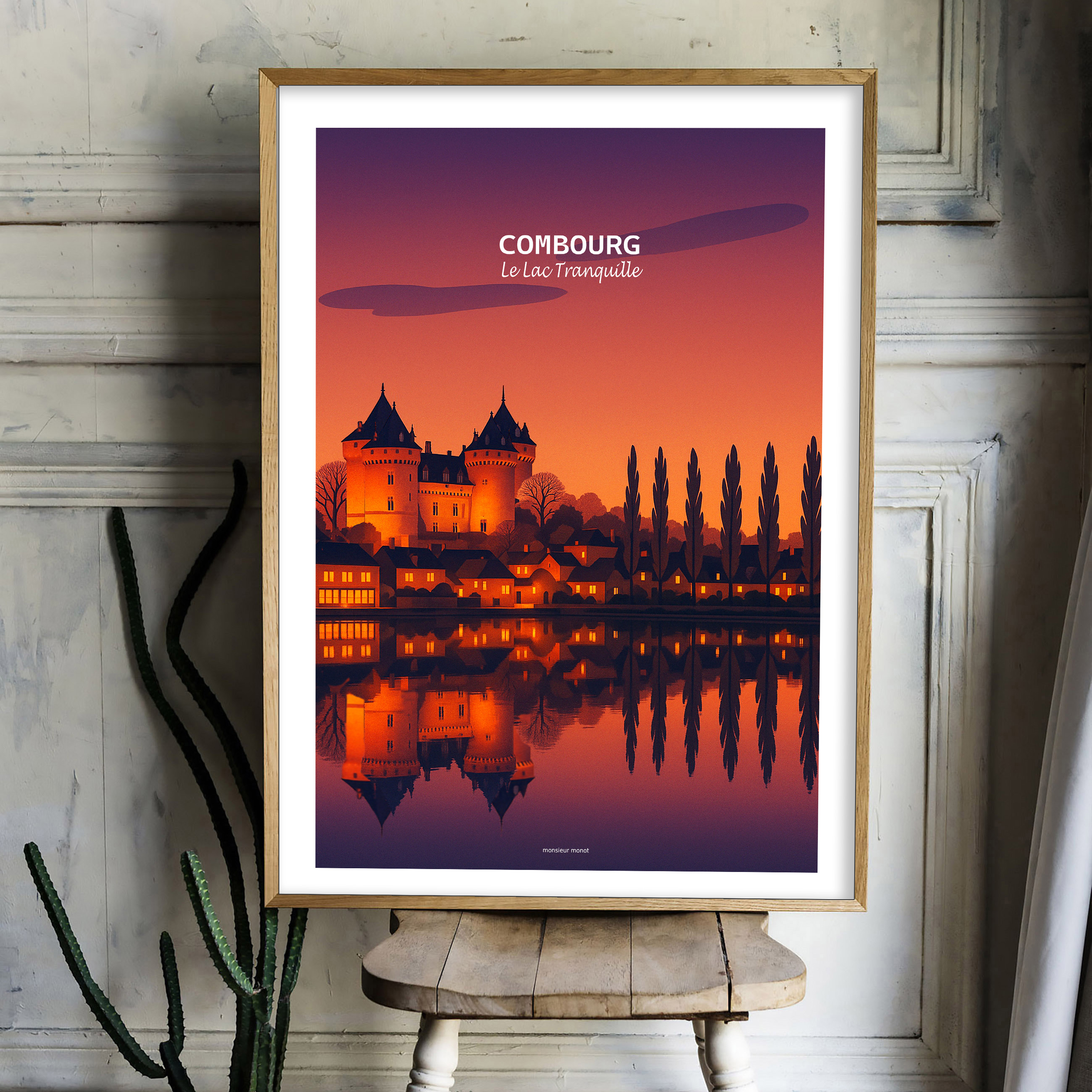 Affiche Combourg Le Lac Tranquille La Nuit