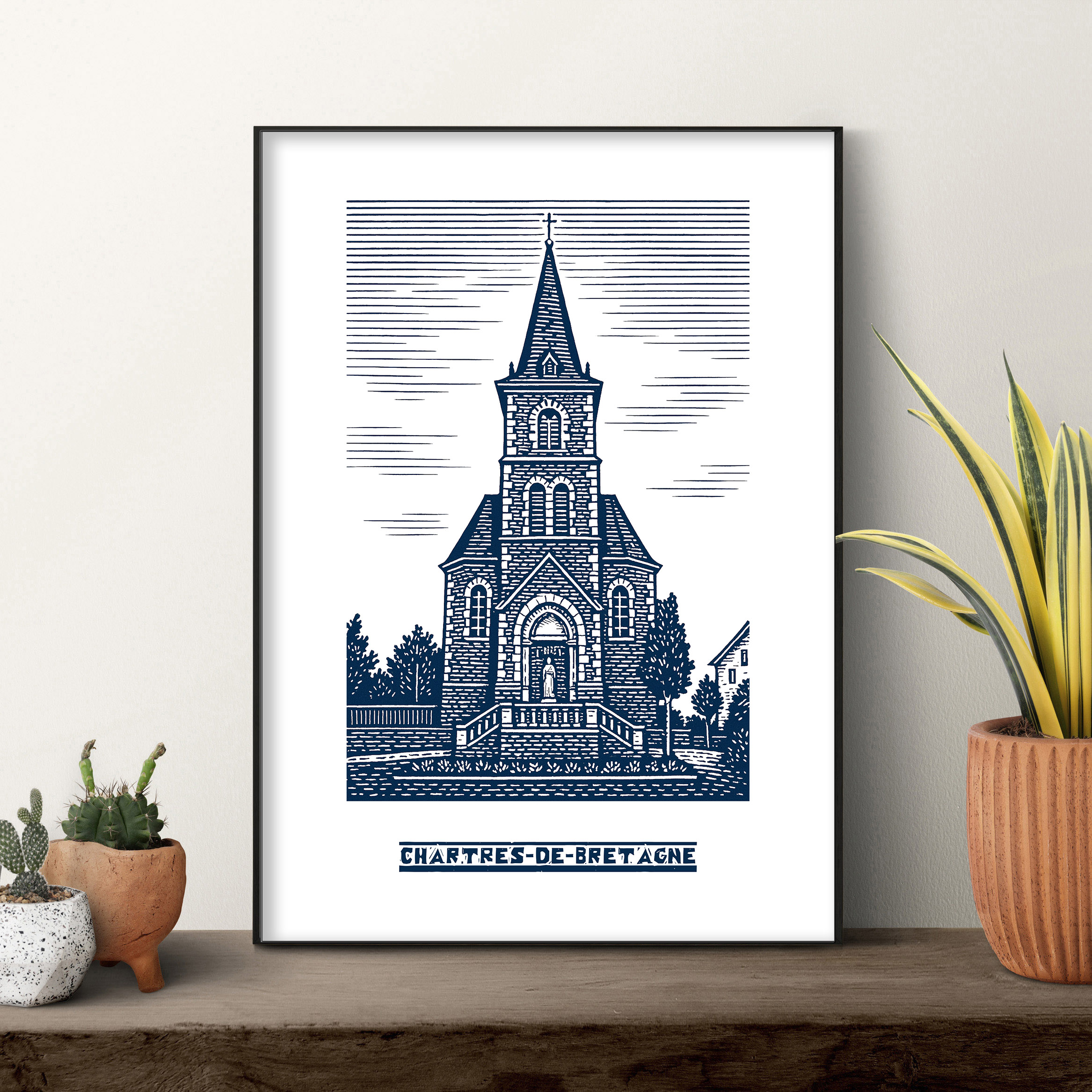 affiche Chartres de Bretagne Bleue