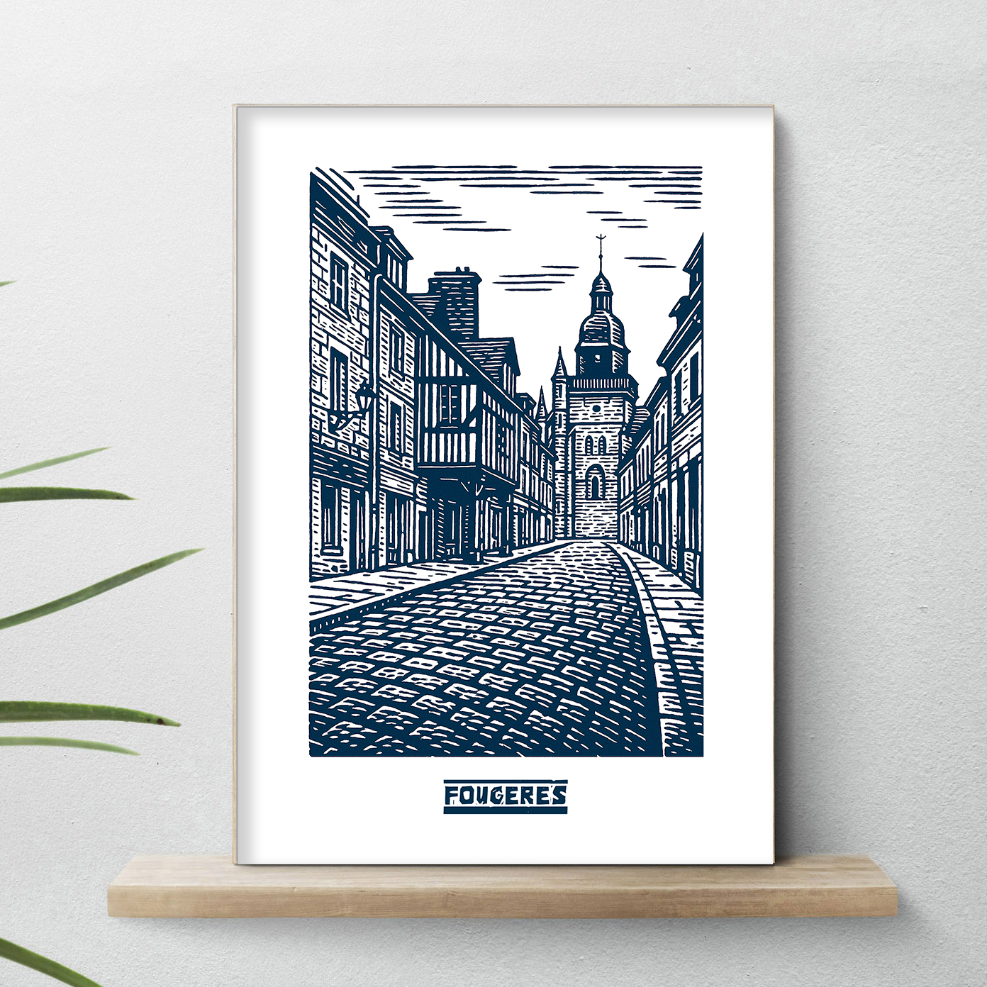 affiche Fougères Bleue