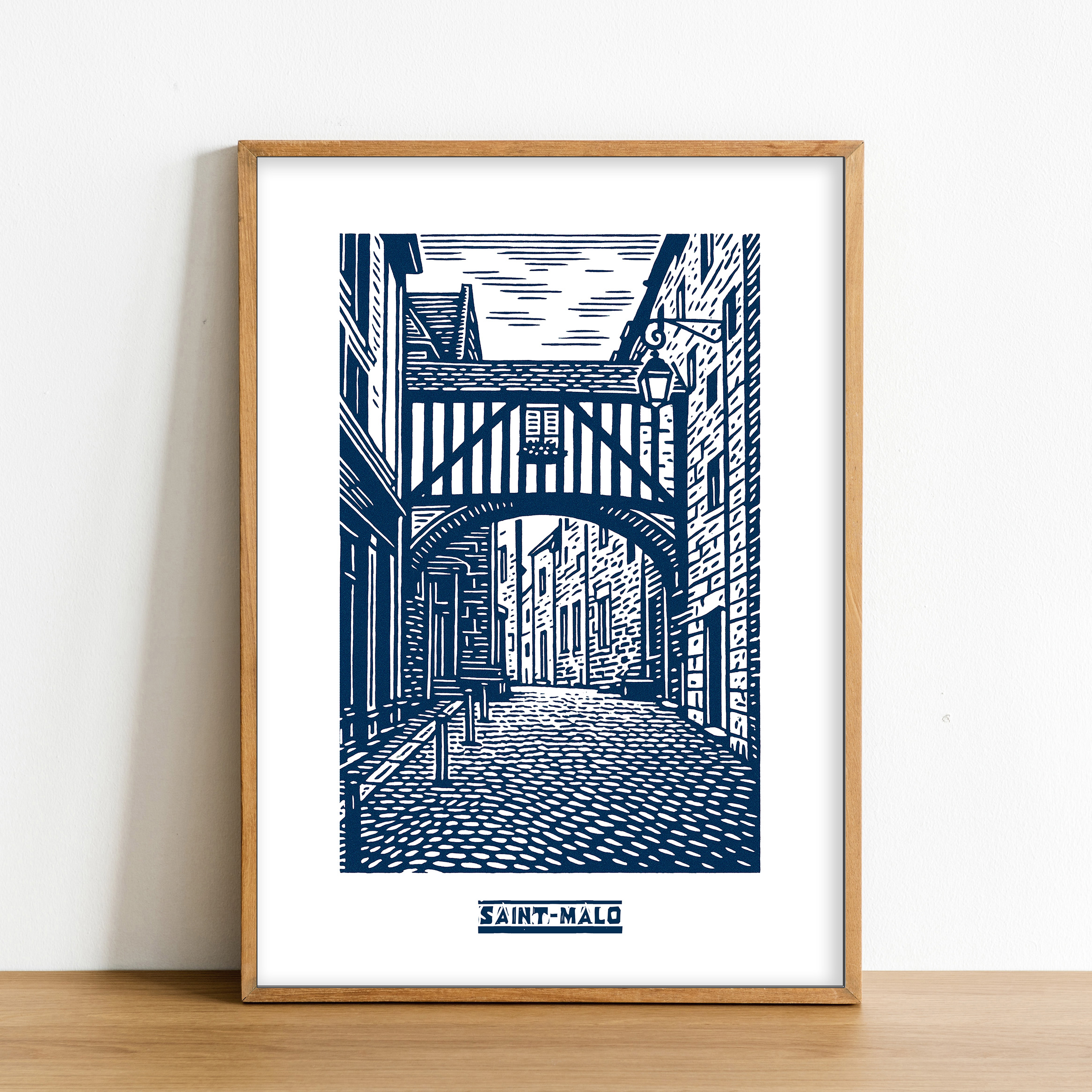 Affiche saint-Malo Bleue