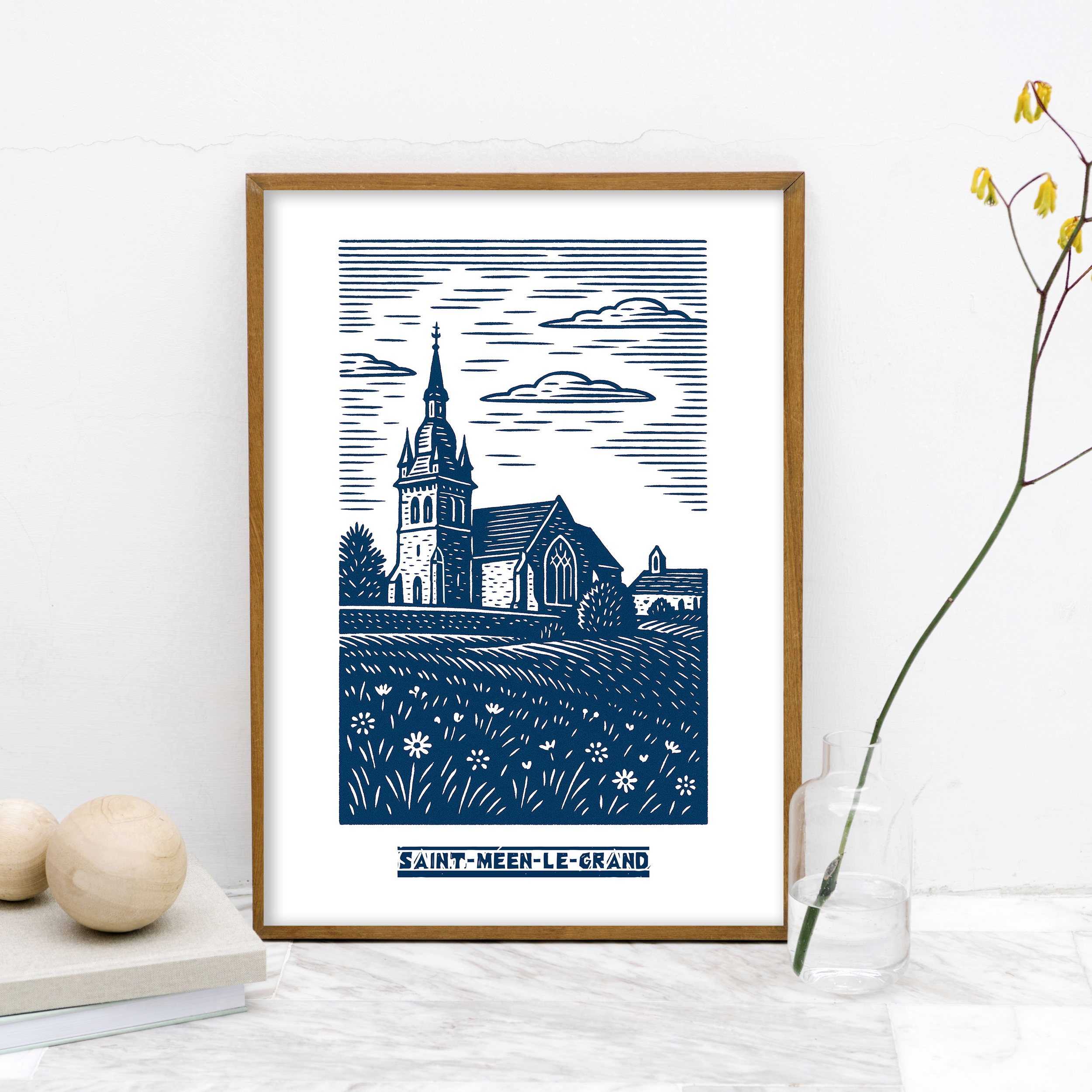 Affiche Saint-Méen Le Grand Bleue