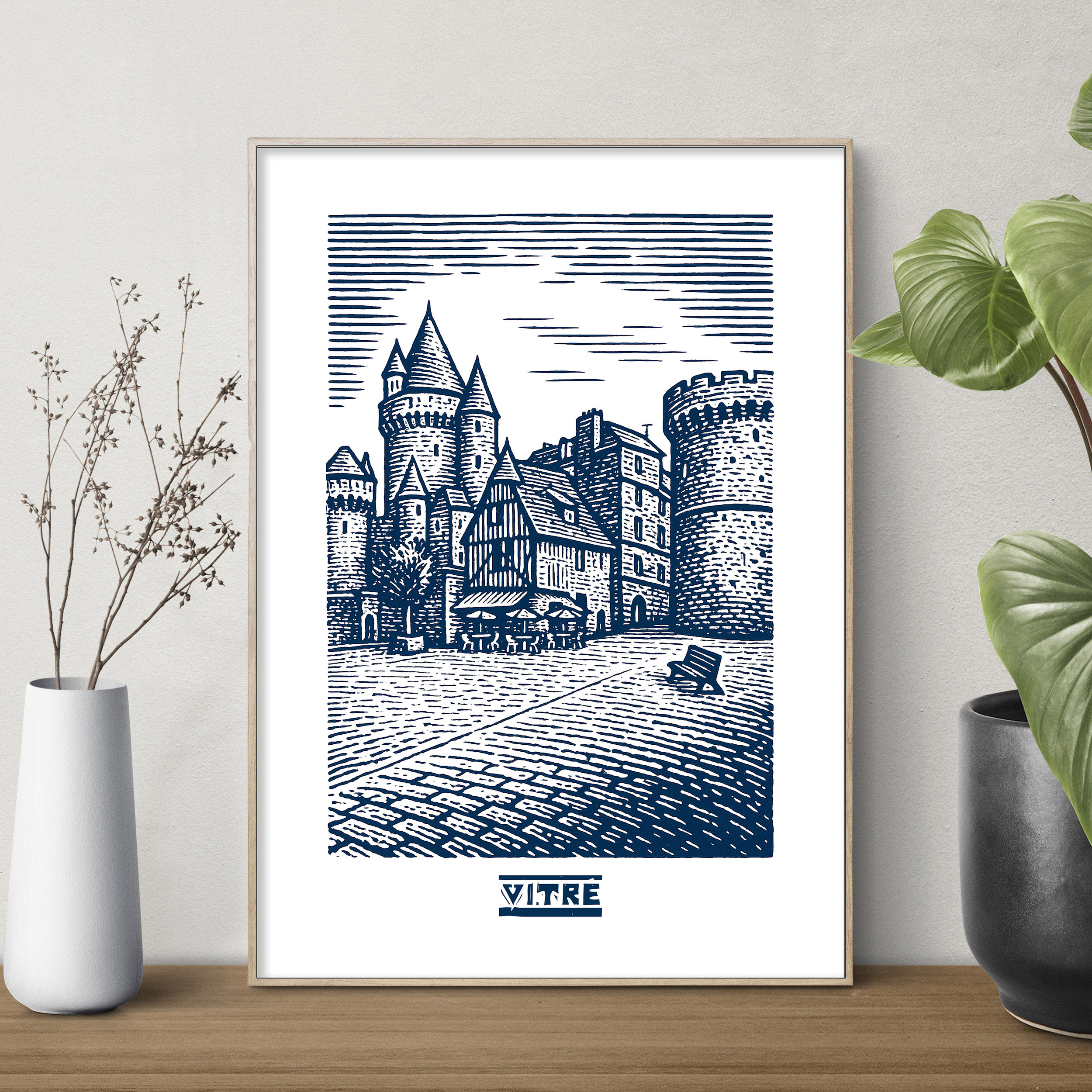 affiche Vitré Bleue