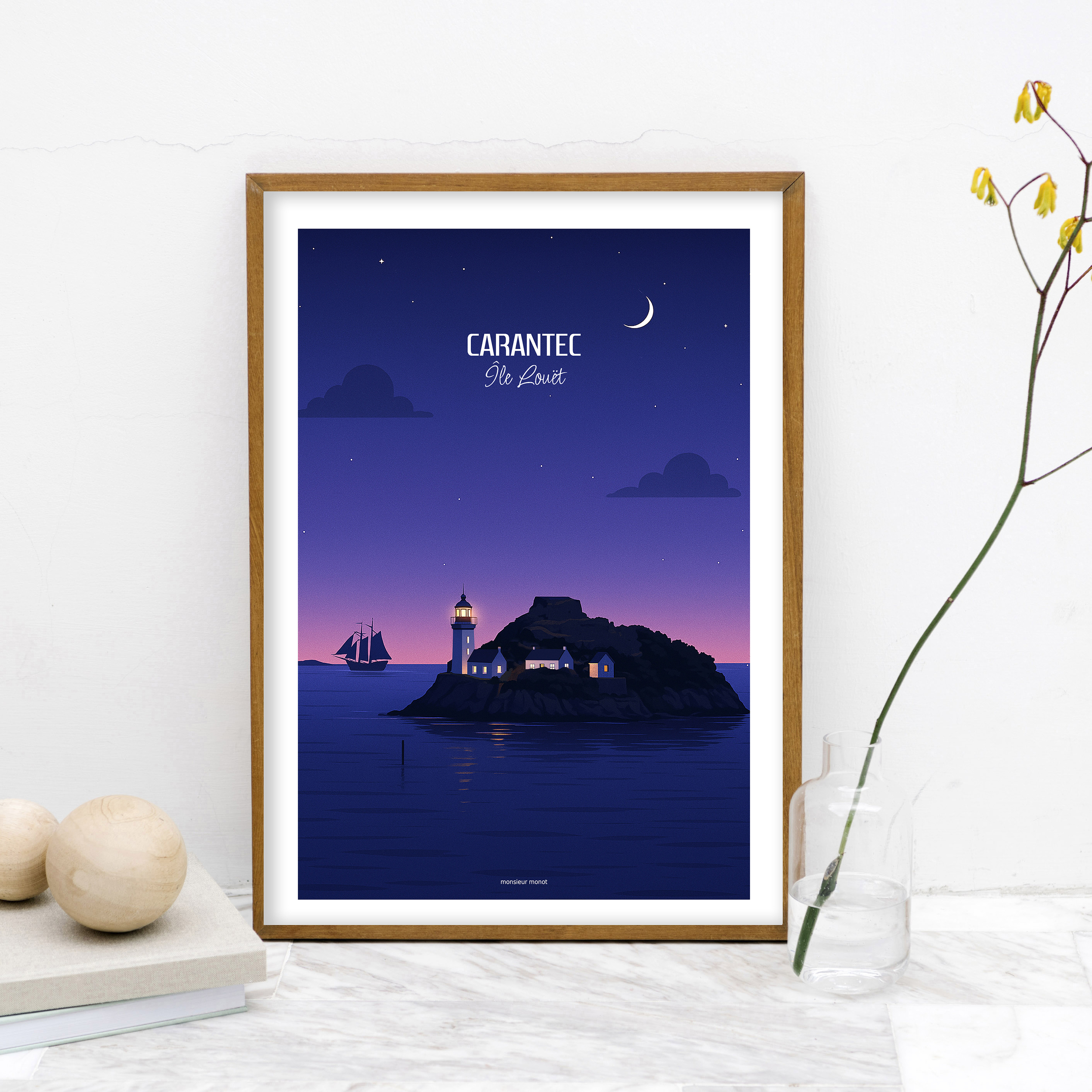 Affiche Carantec La nuit