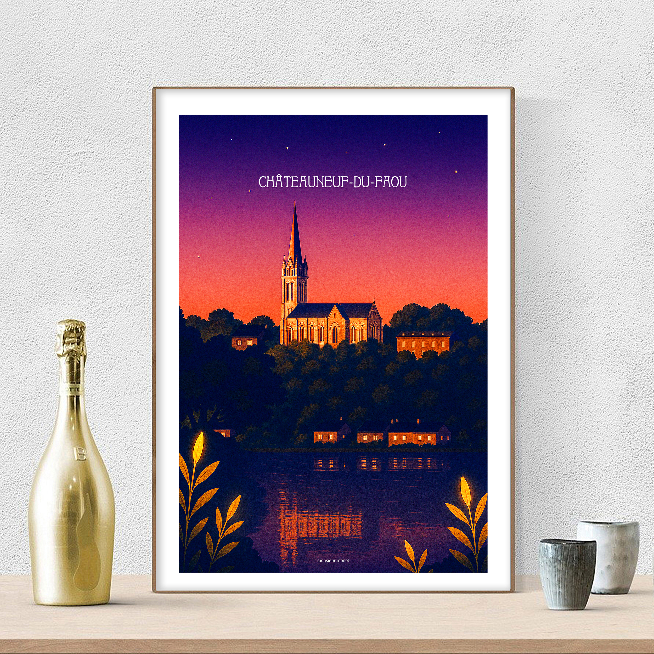 affiche Chateauneuf Du Faou La Nuit