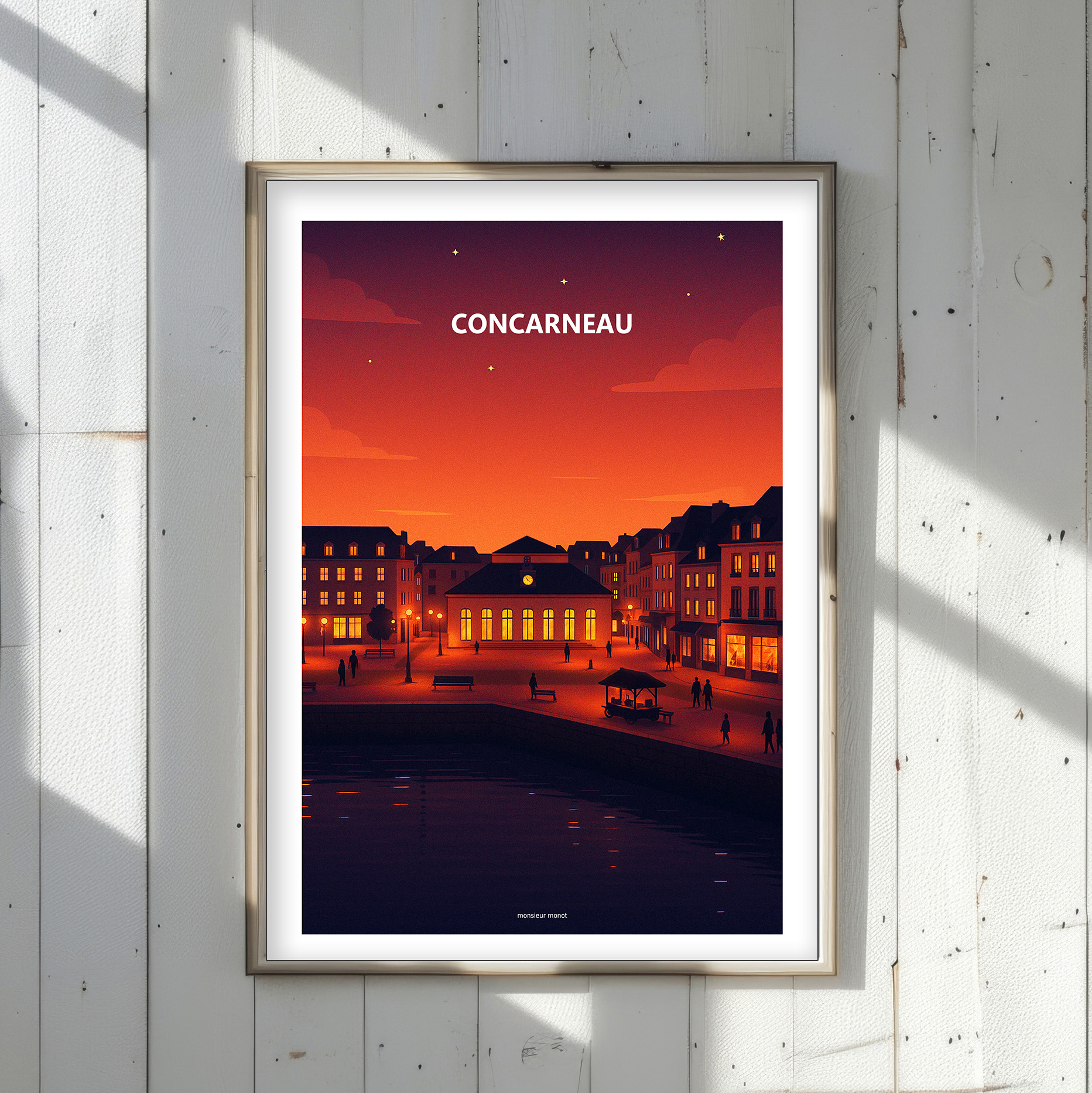 Affiche Vintage Concarneau - Poster A3 Flajé® - Décoration Murale Bretagne