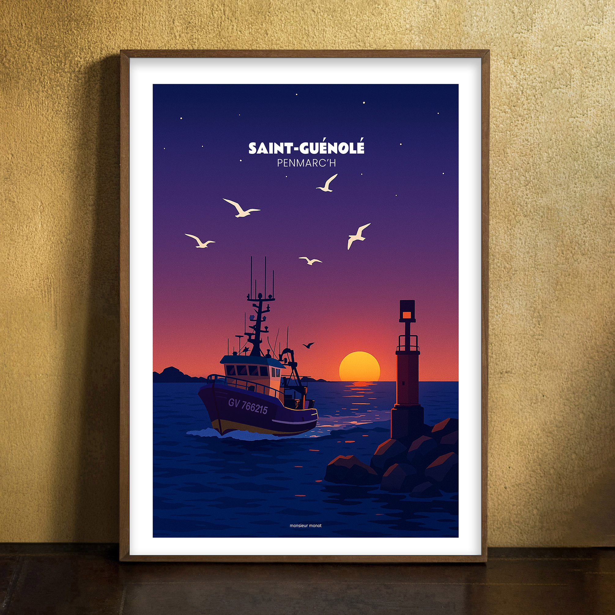 affiche Penmarch Saint guénolé la nuit