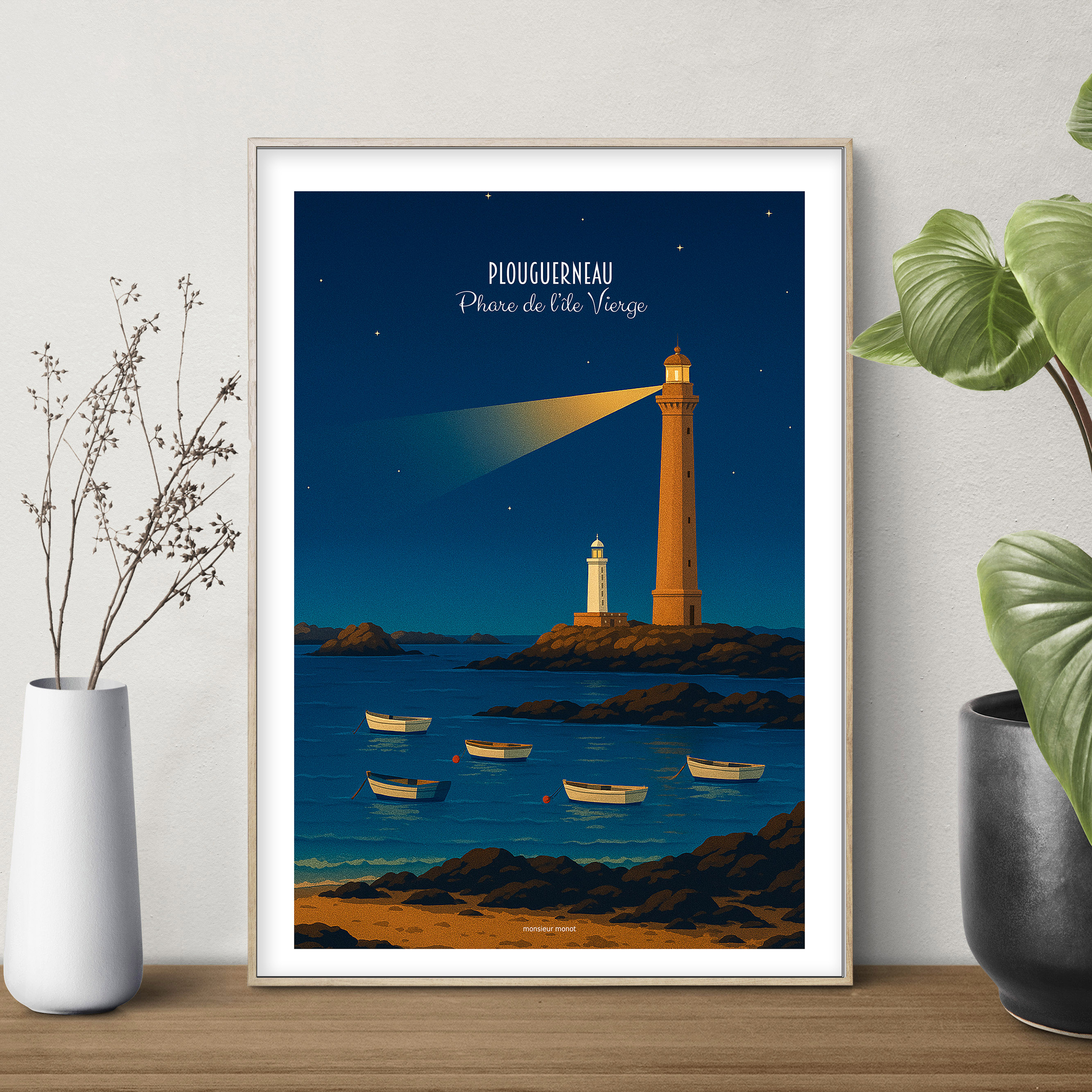 affiche Plouguerneau la nuit