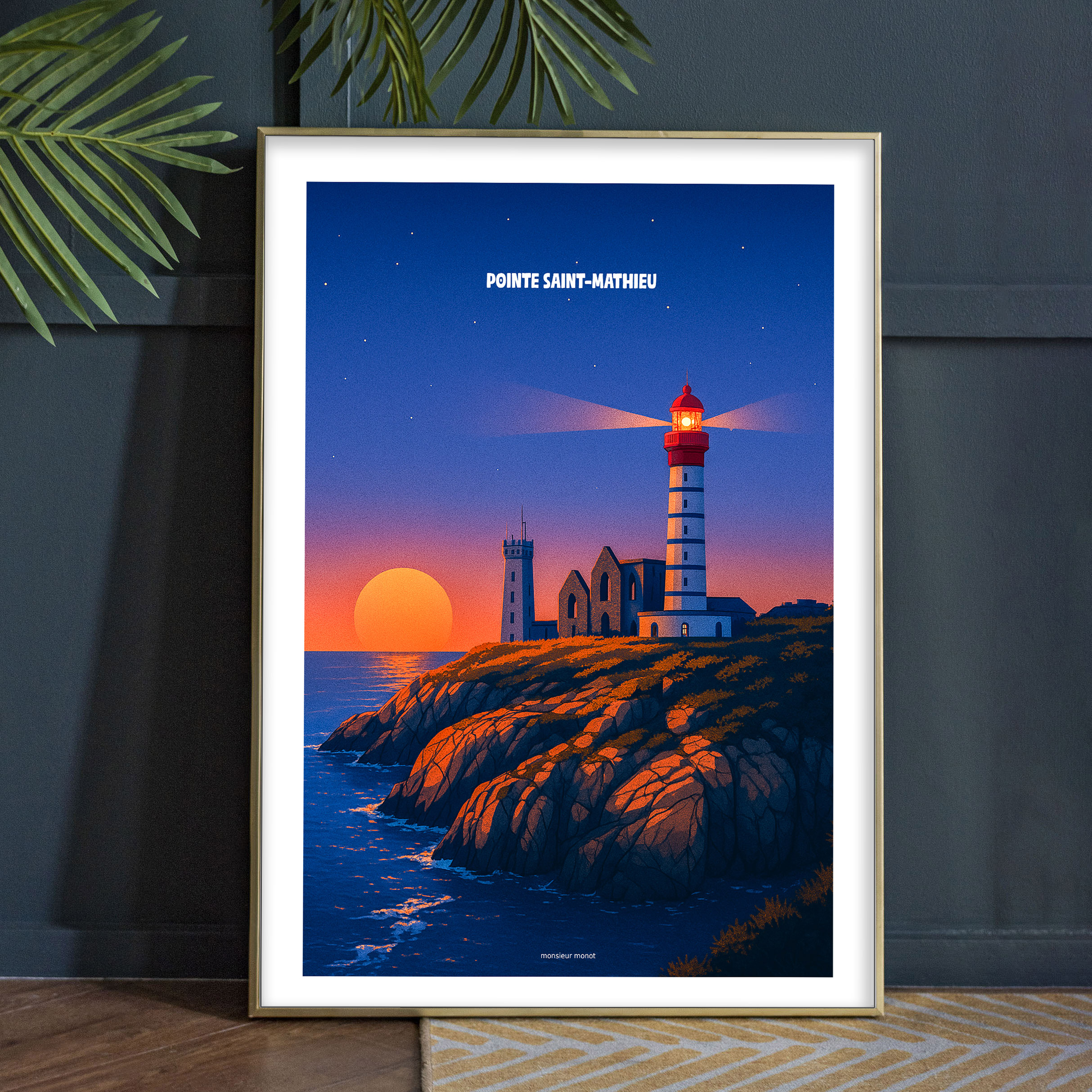 Affiche Pointe Saint Mathieu La Nuit