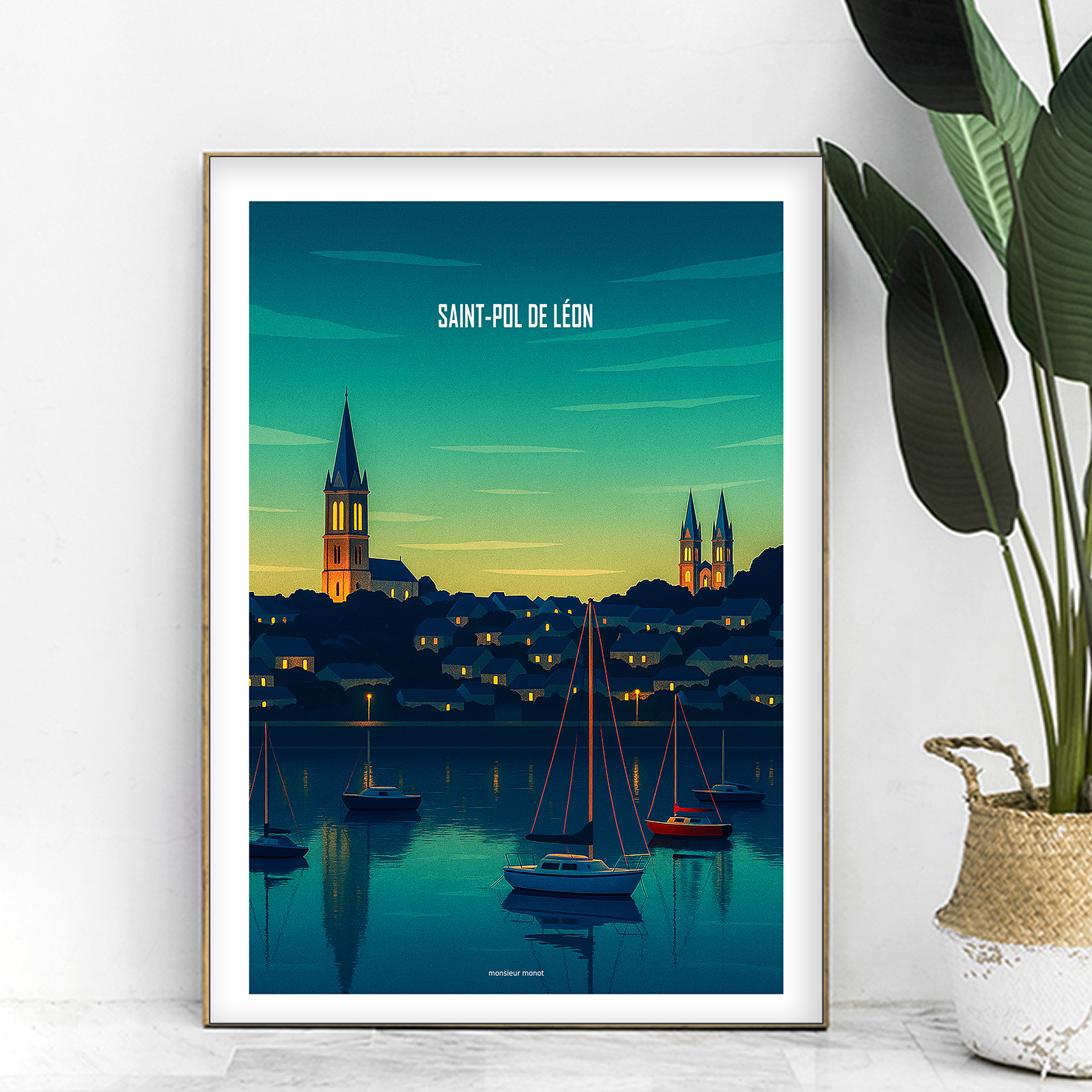 affiche Saint Pol de Léon - La nuit