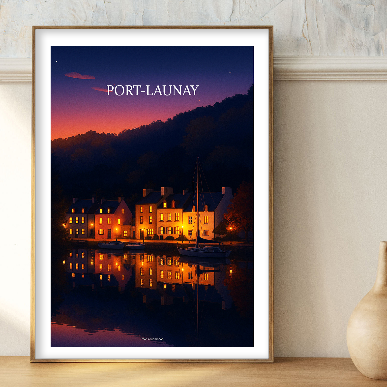 Affiche Port Launay La nuit