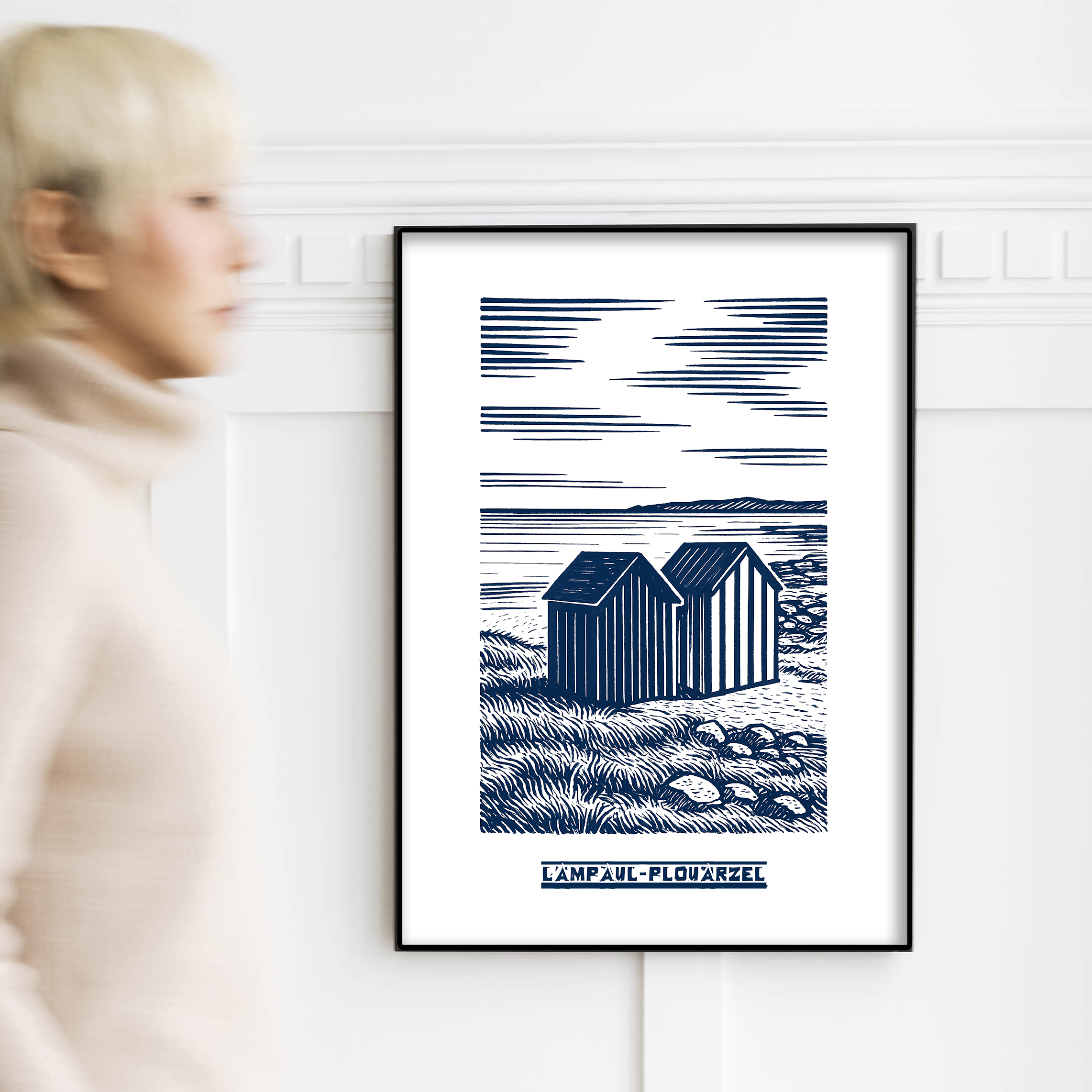 affiche Lampaul Plouarzel Bleue