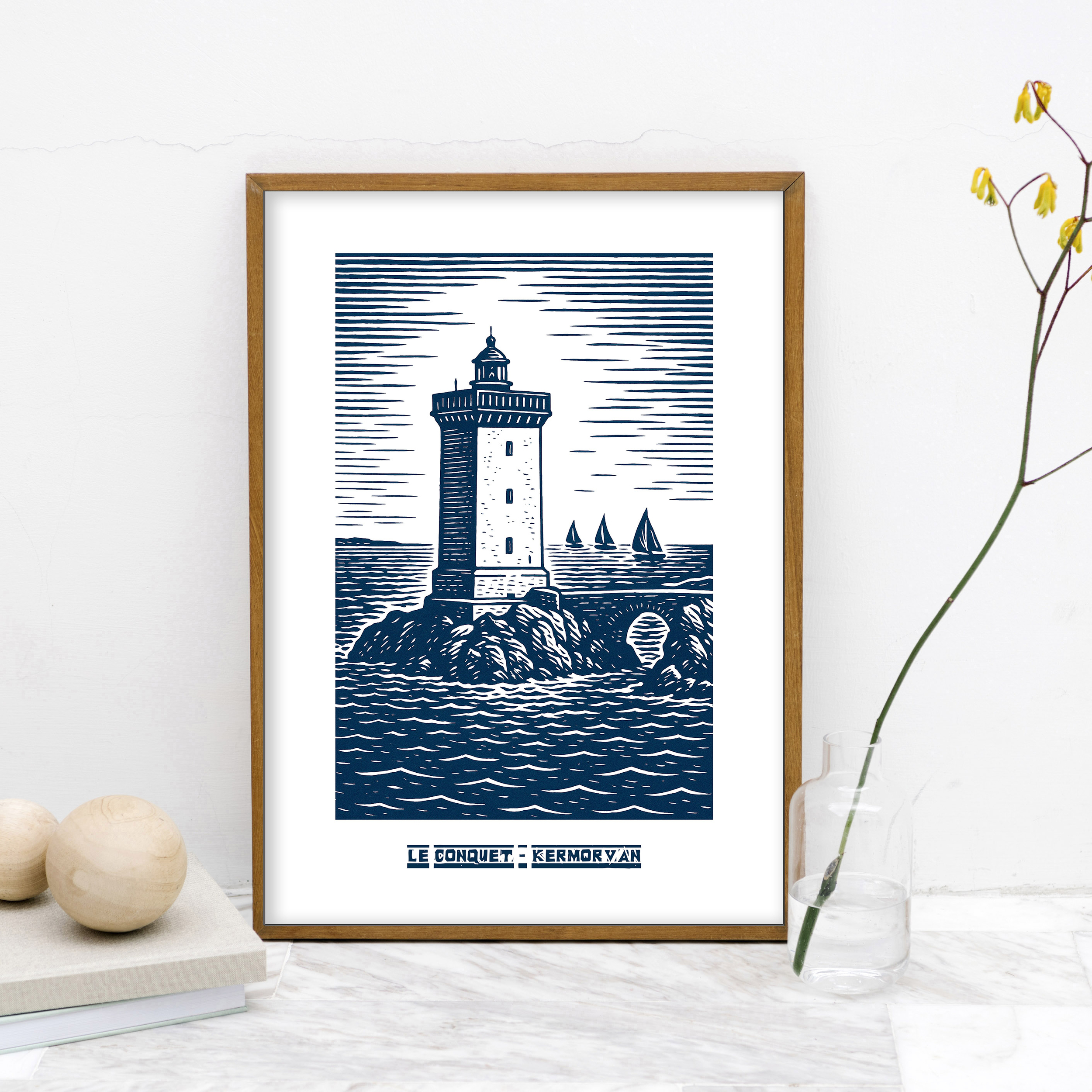 Affiche Le Conquet Bleue