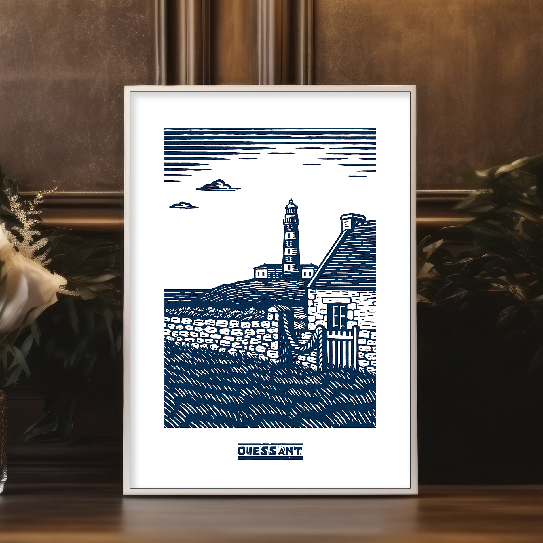 Affiche  Ouessant Bleue