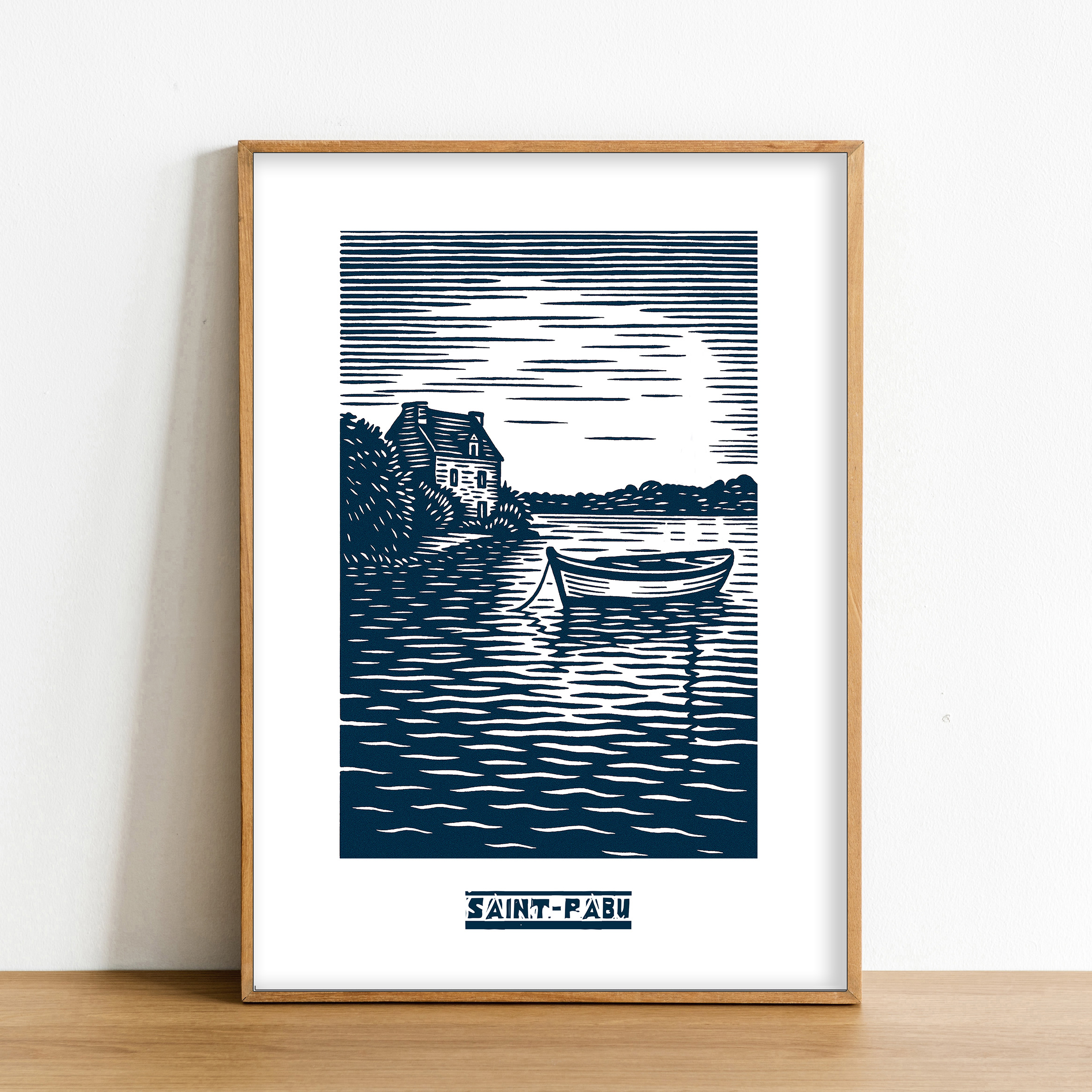 Affiche Saint-Pabu Bleue nouveau