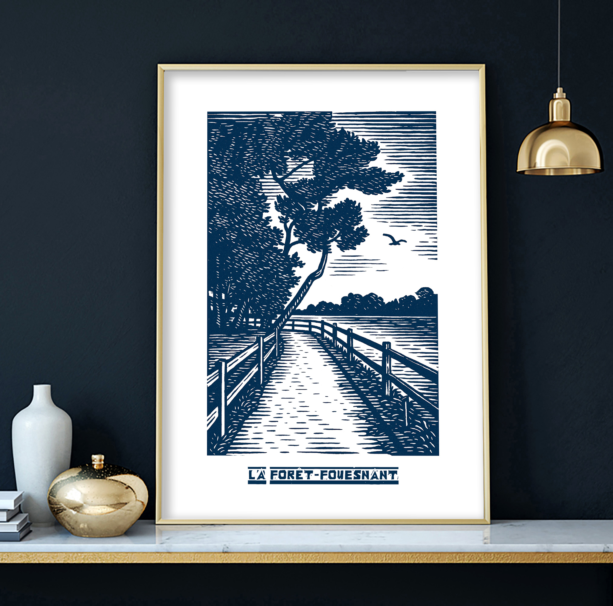 affiche La foret Fouesnant Bleue