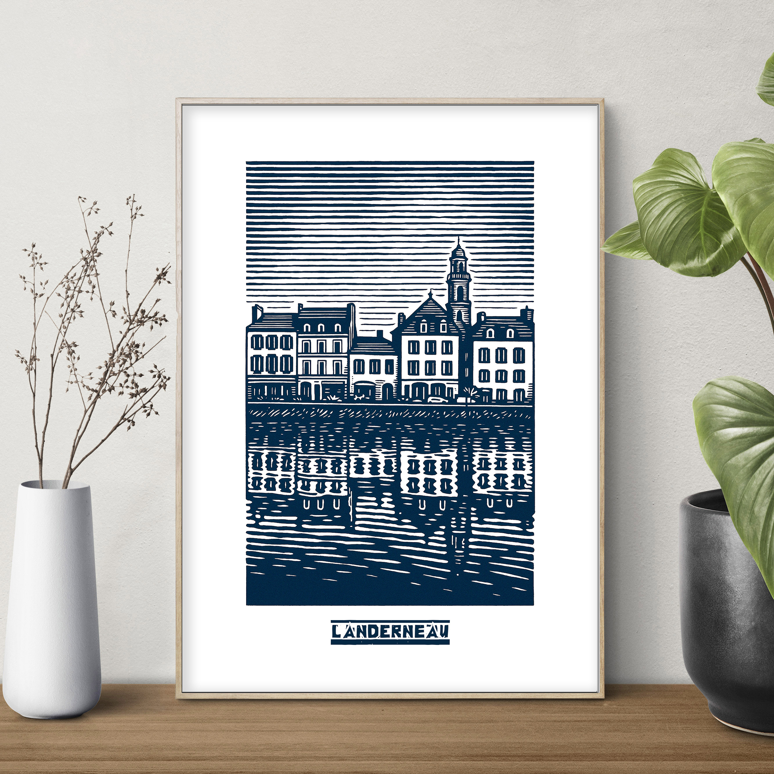 affiche Gravure Landerneau