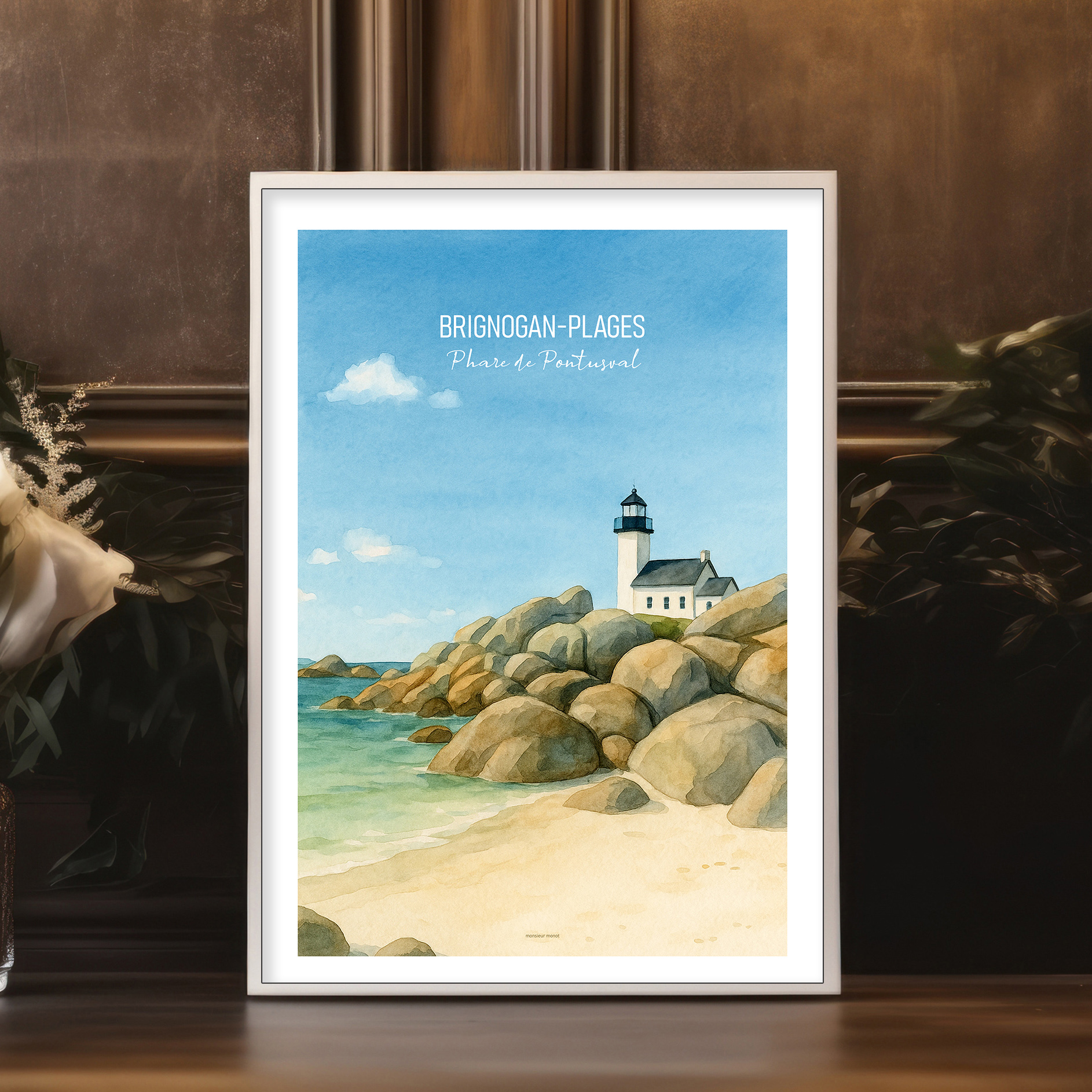 Affiche  Brignogan Plages Phare de Pontusval