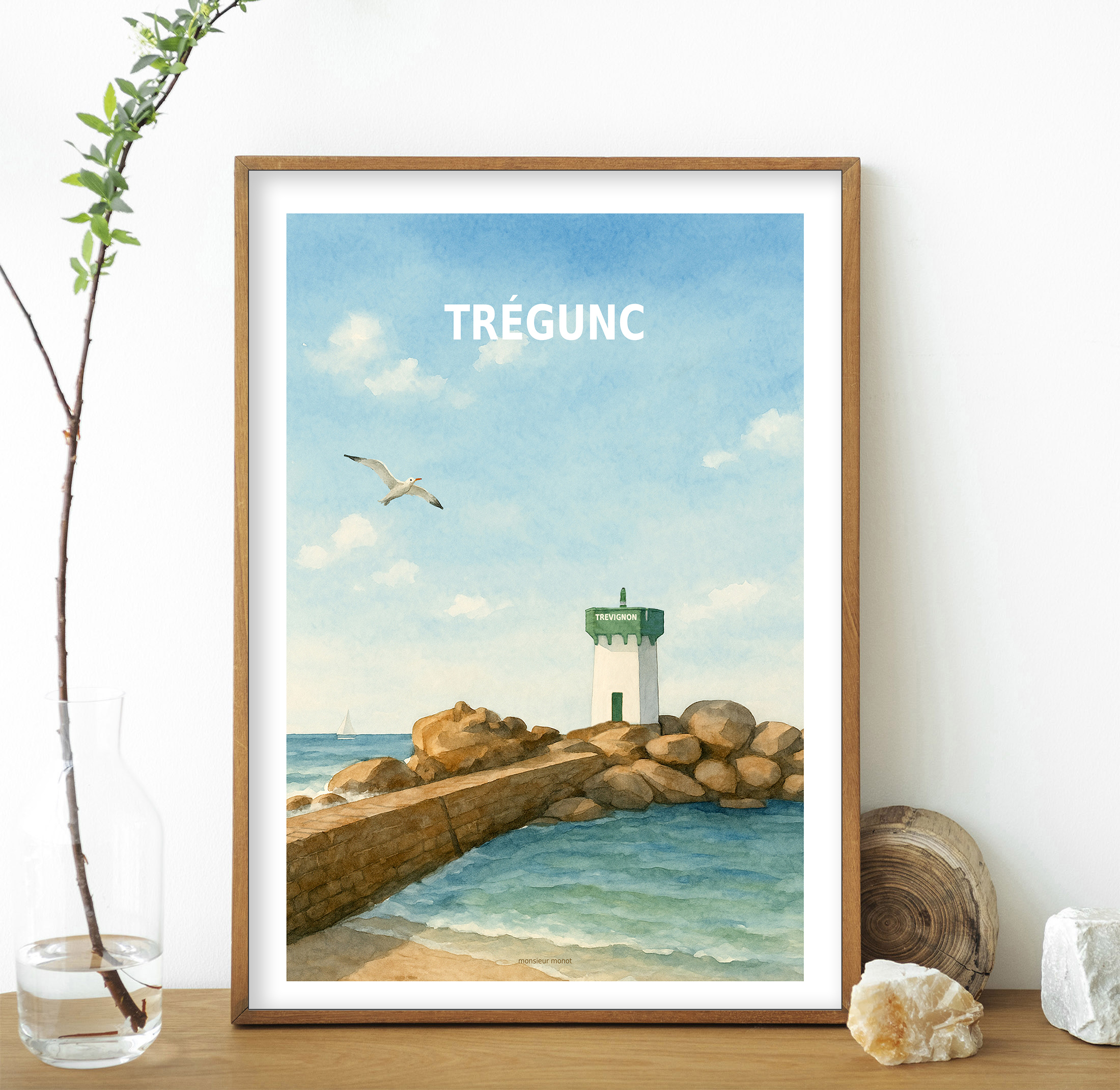 Affiche trégunc - trevignon Couleur