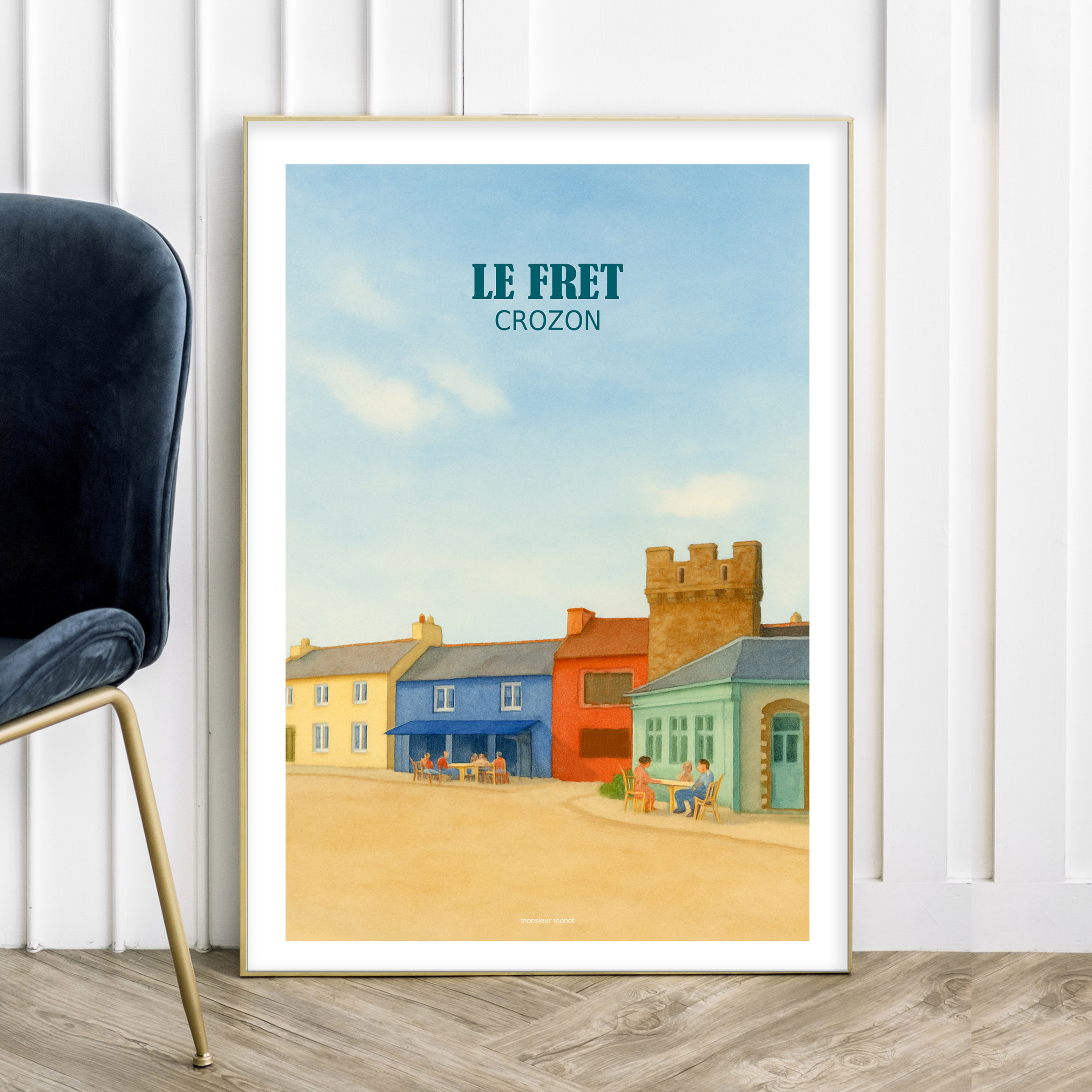 Affiche Crozon Le Fret couleur