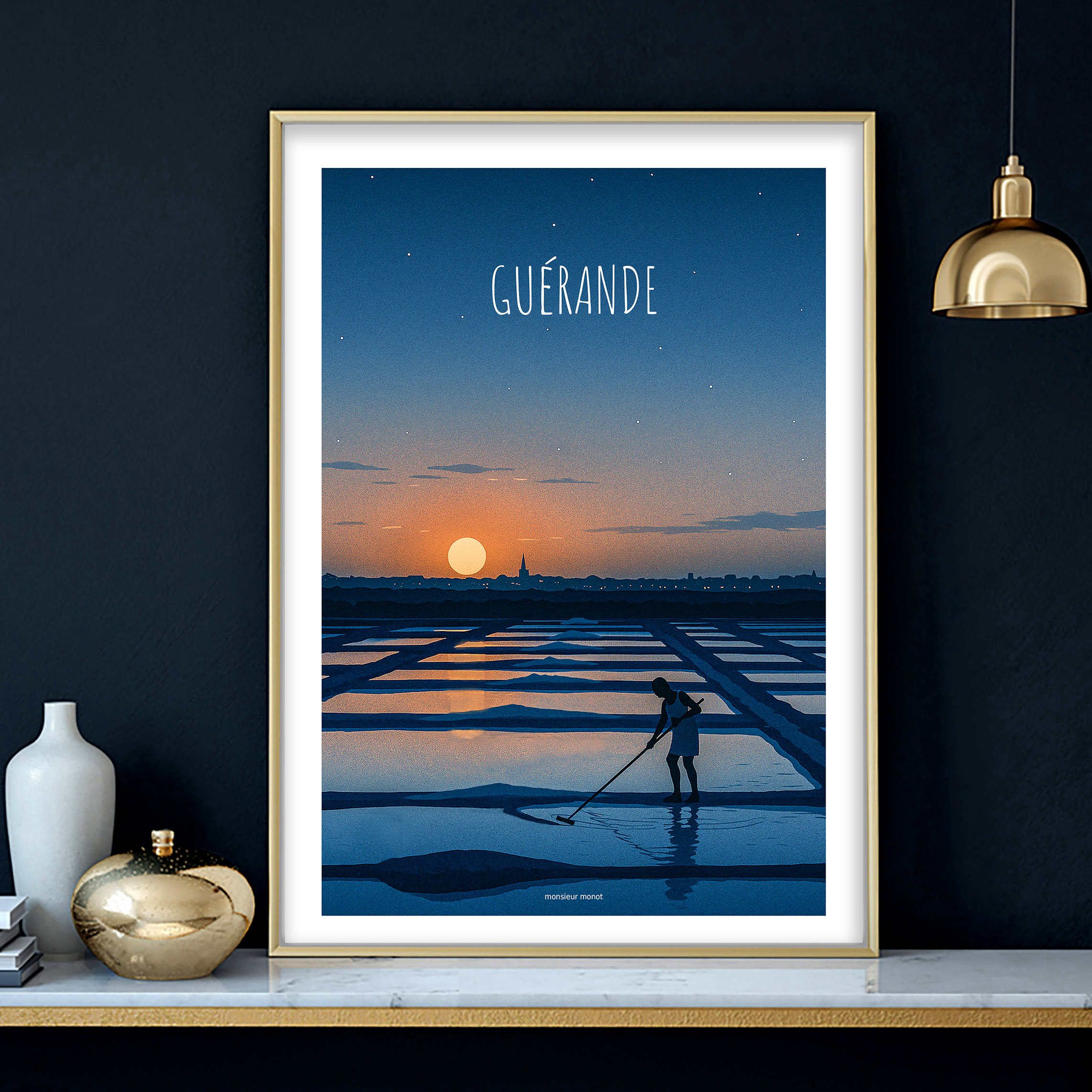 affiche Guérande les marais salants