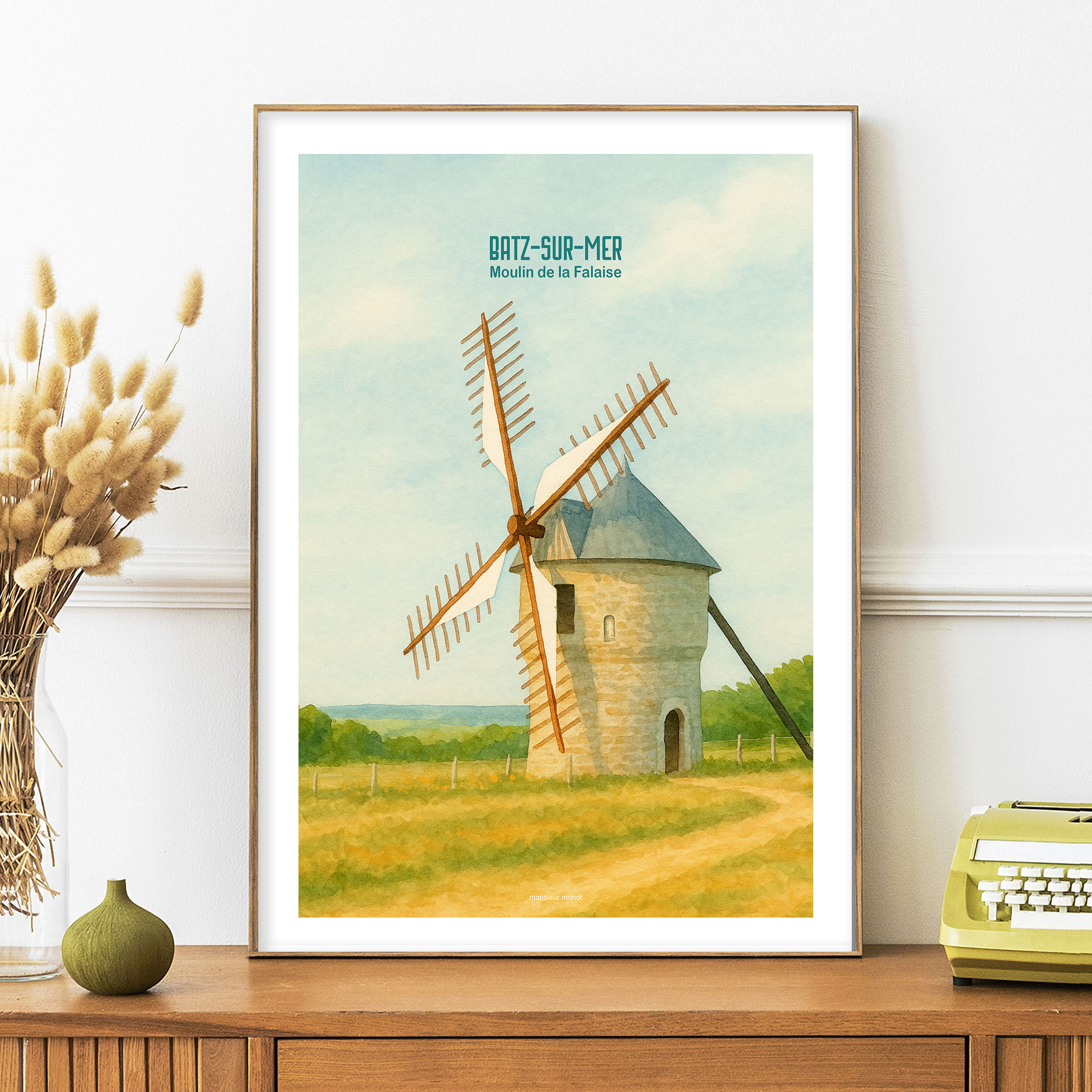 affiche Batz sur mer le moulin de la falaise