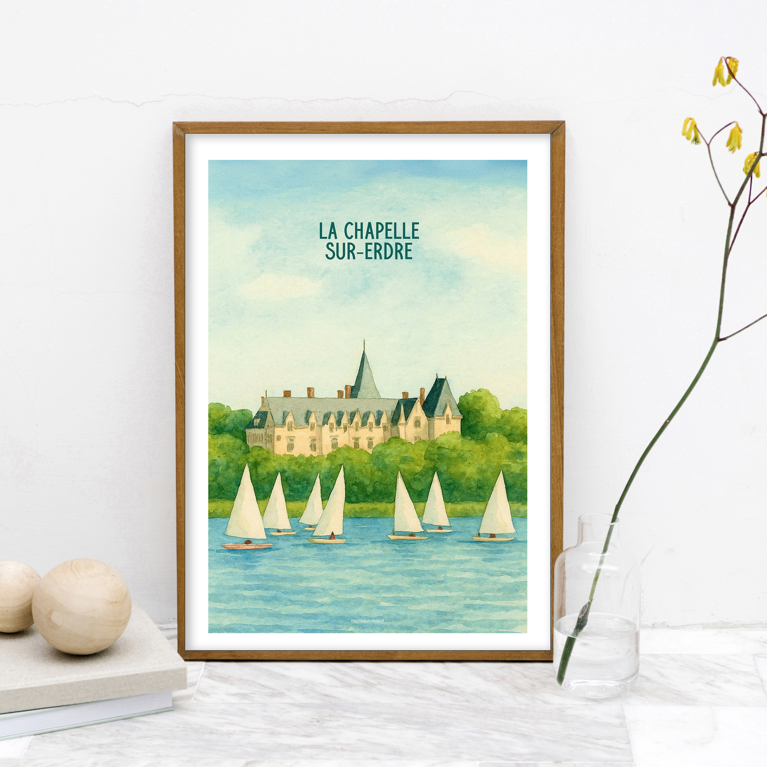 Affiche La Chapelle sur erdre couleur