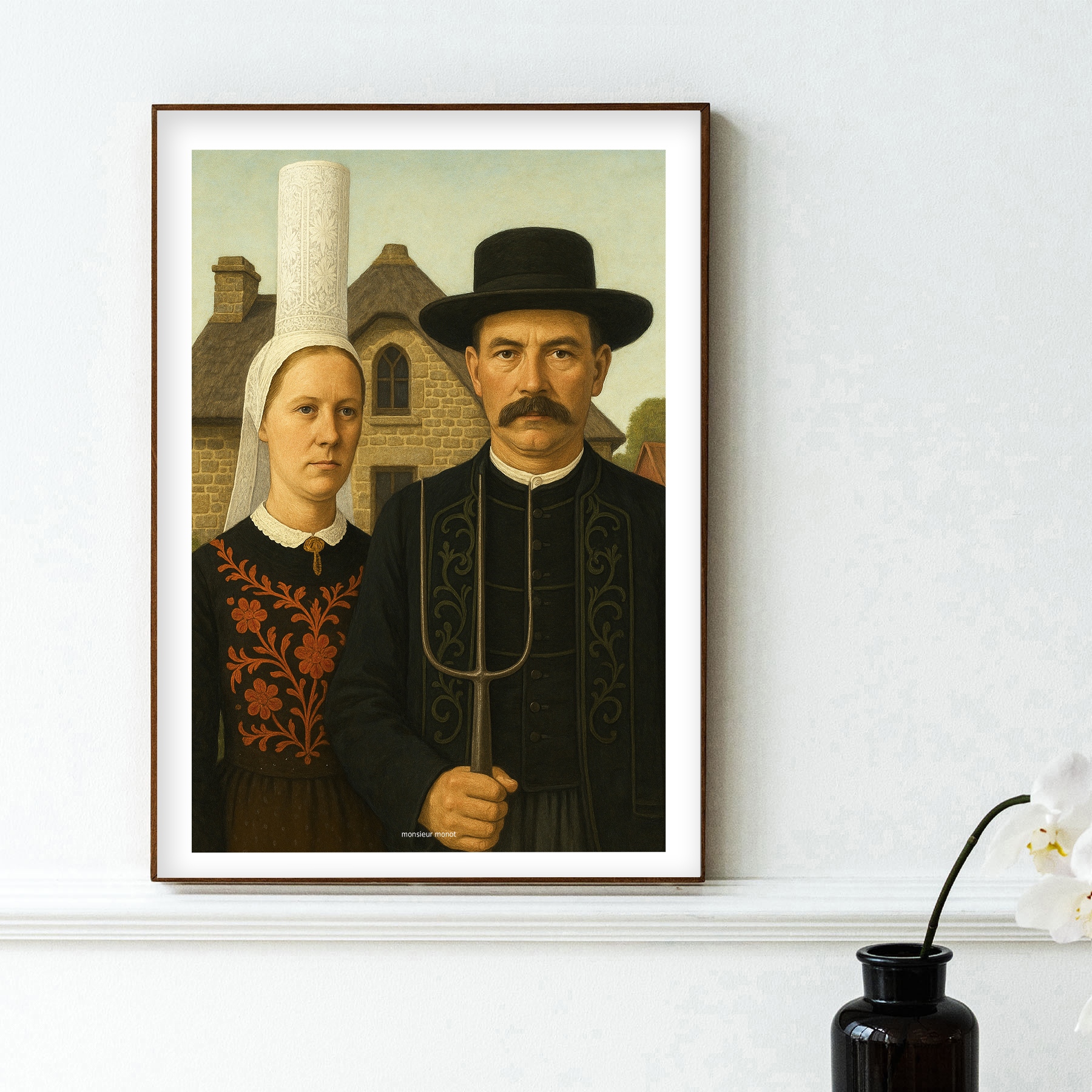 affiche Breizh Gothic vu par grant Wood