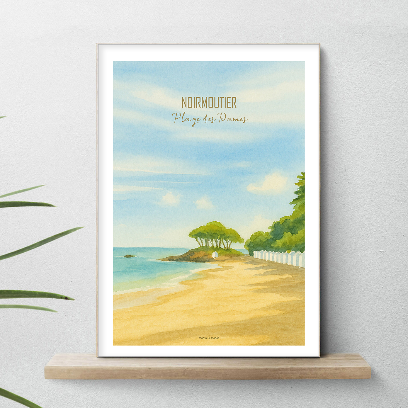 affiche Noirmoutier plage des dames couleur