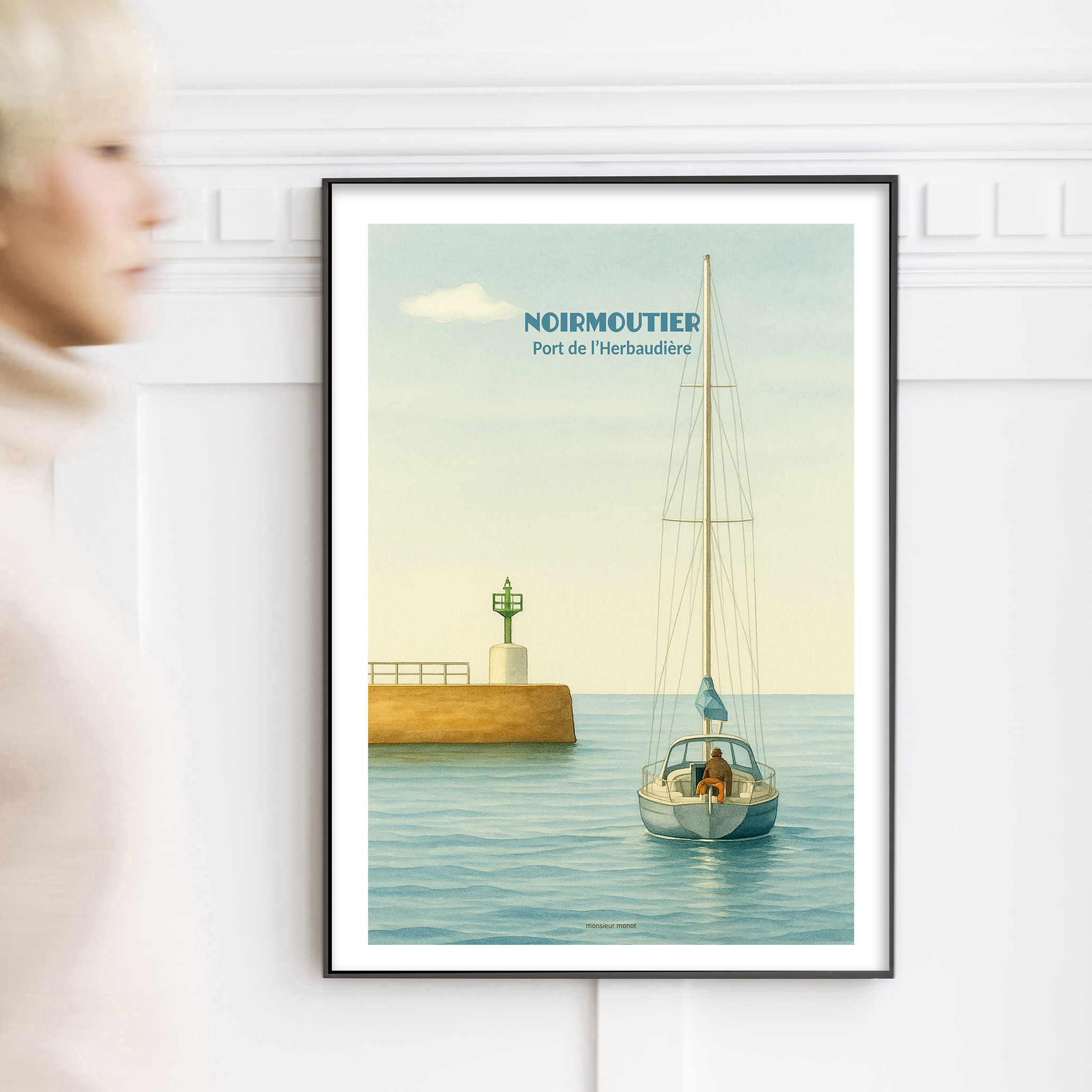 affiche Noirmoutier port de lHerbaudière