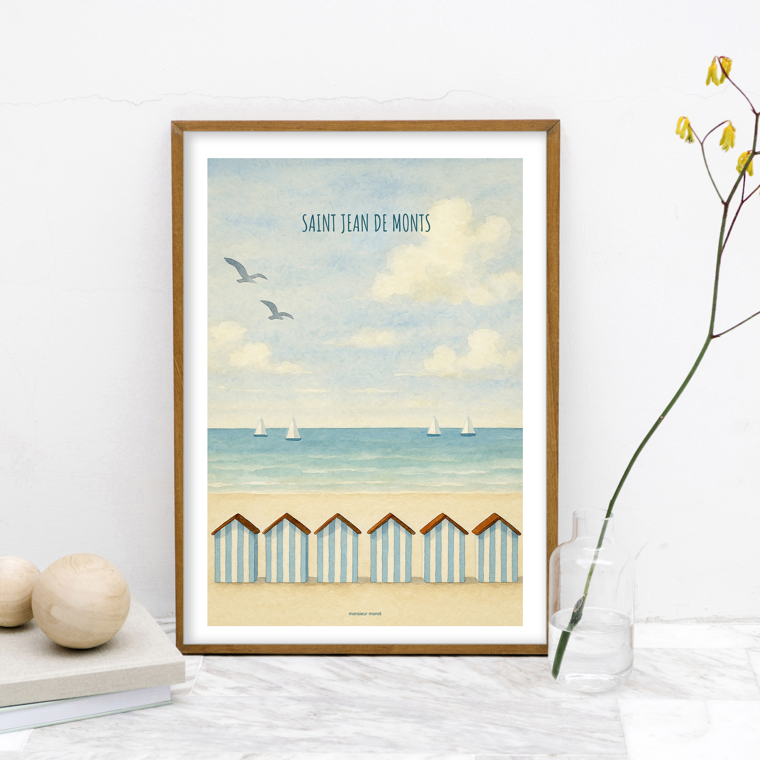 Affiche Saint Jean de Monts les cabines