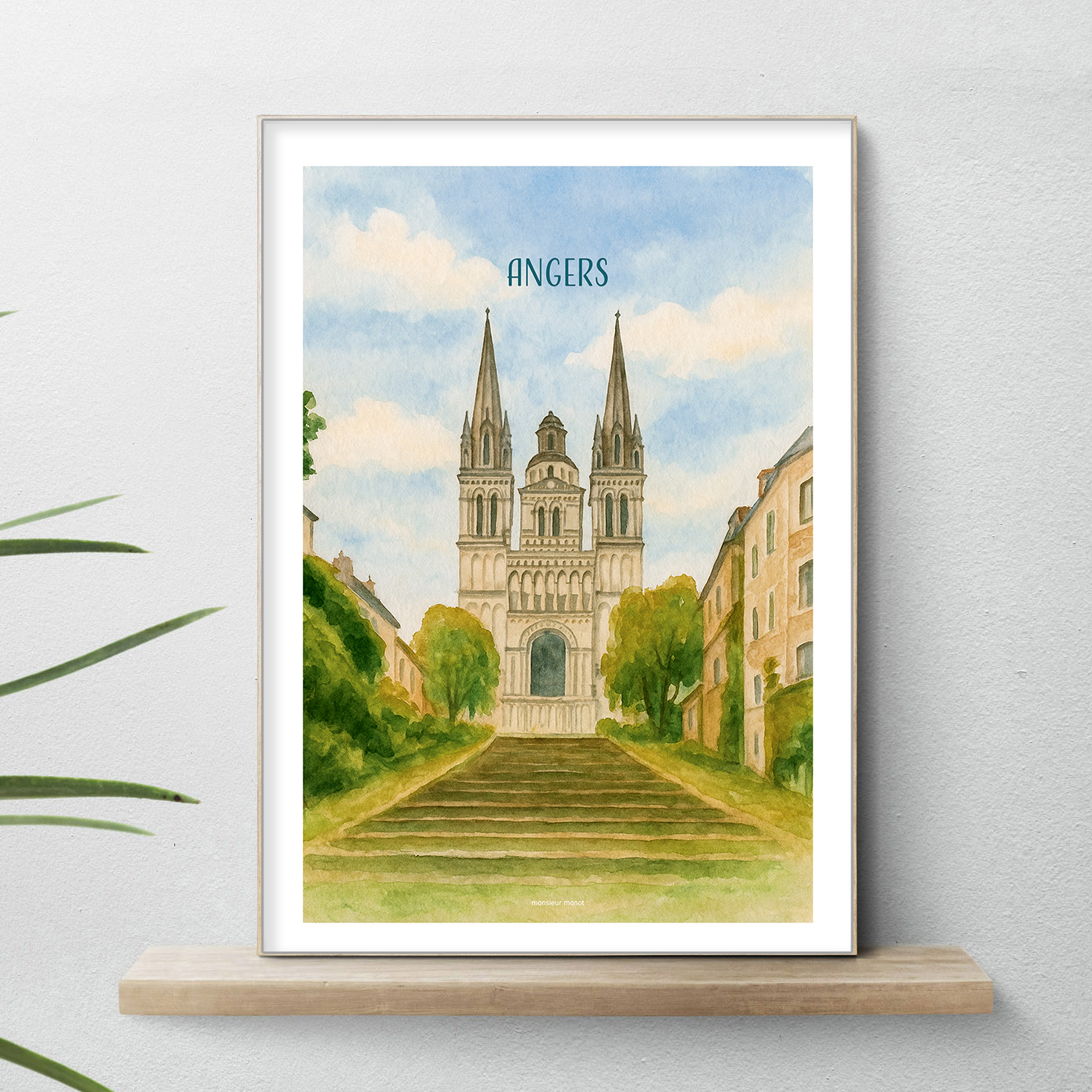 affiche Angers La Cathédrale