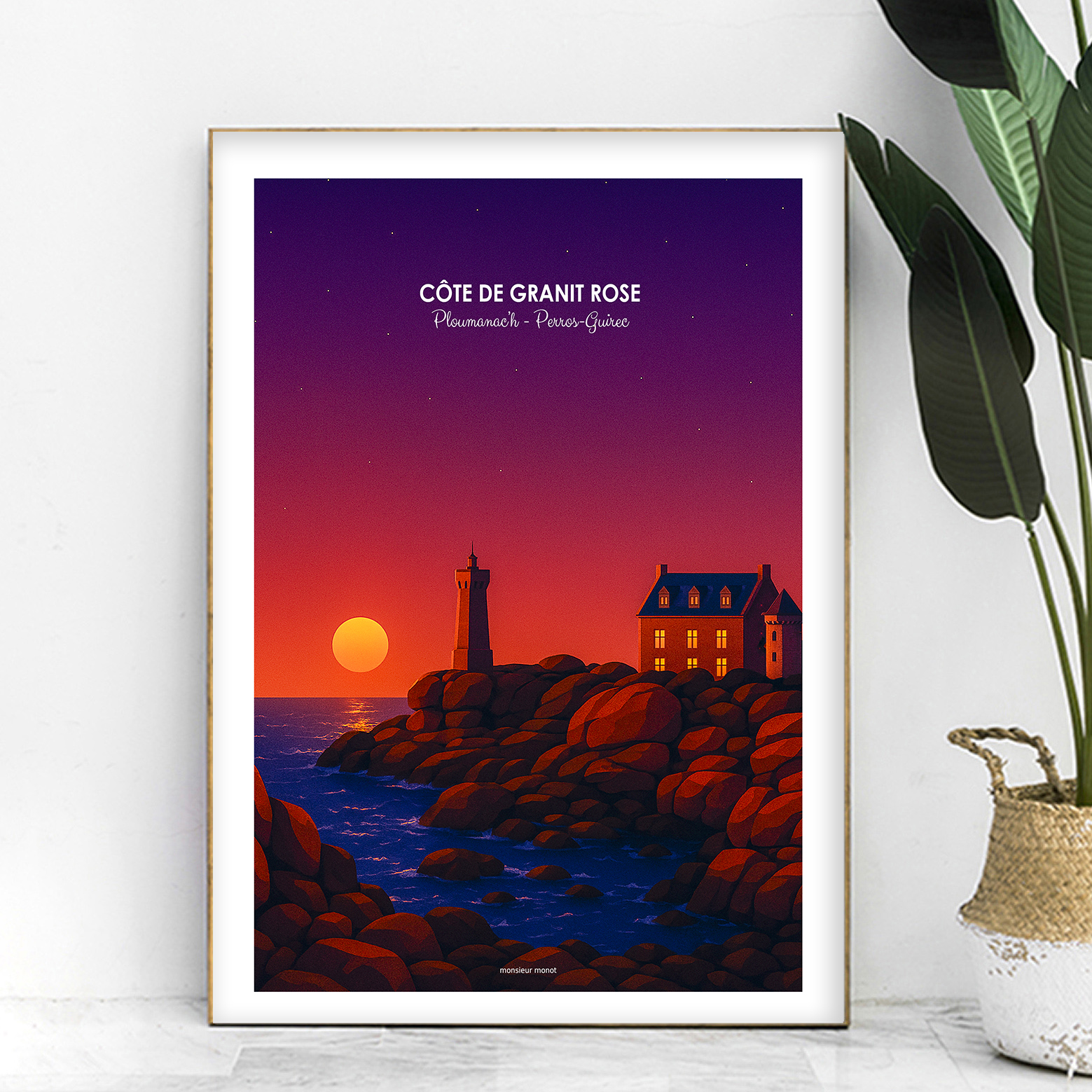 affiche Cote de Granit Rose Perros Guirec