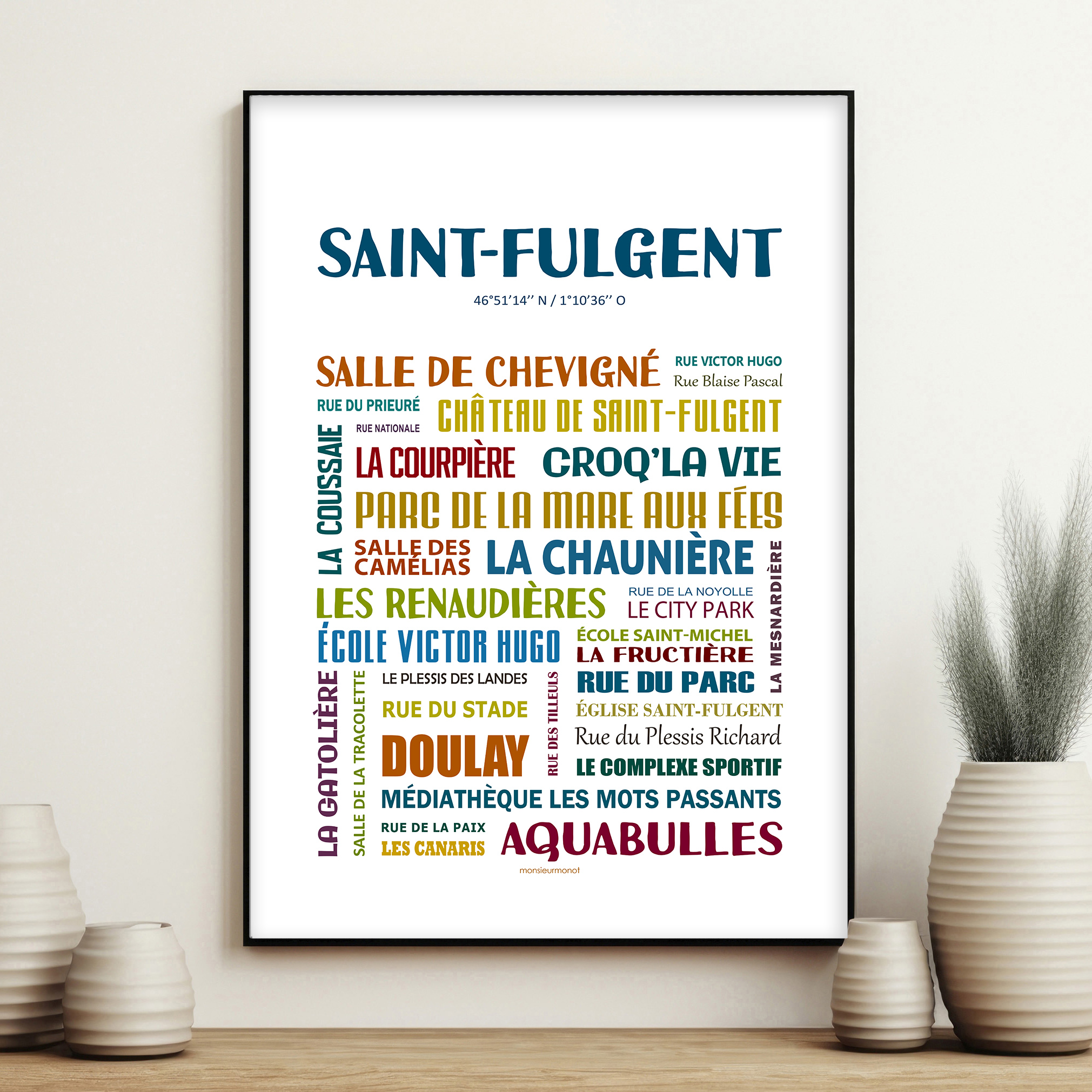 affiche Saint-Fulgent les quartiers