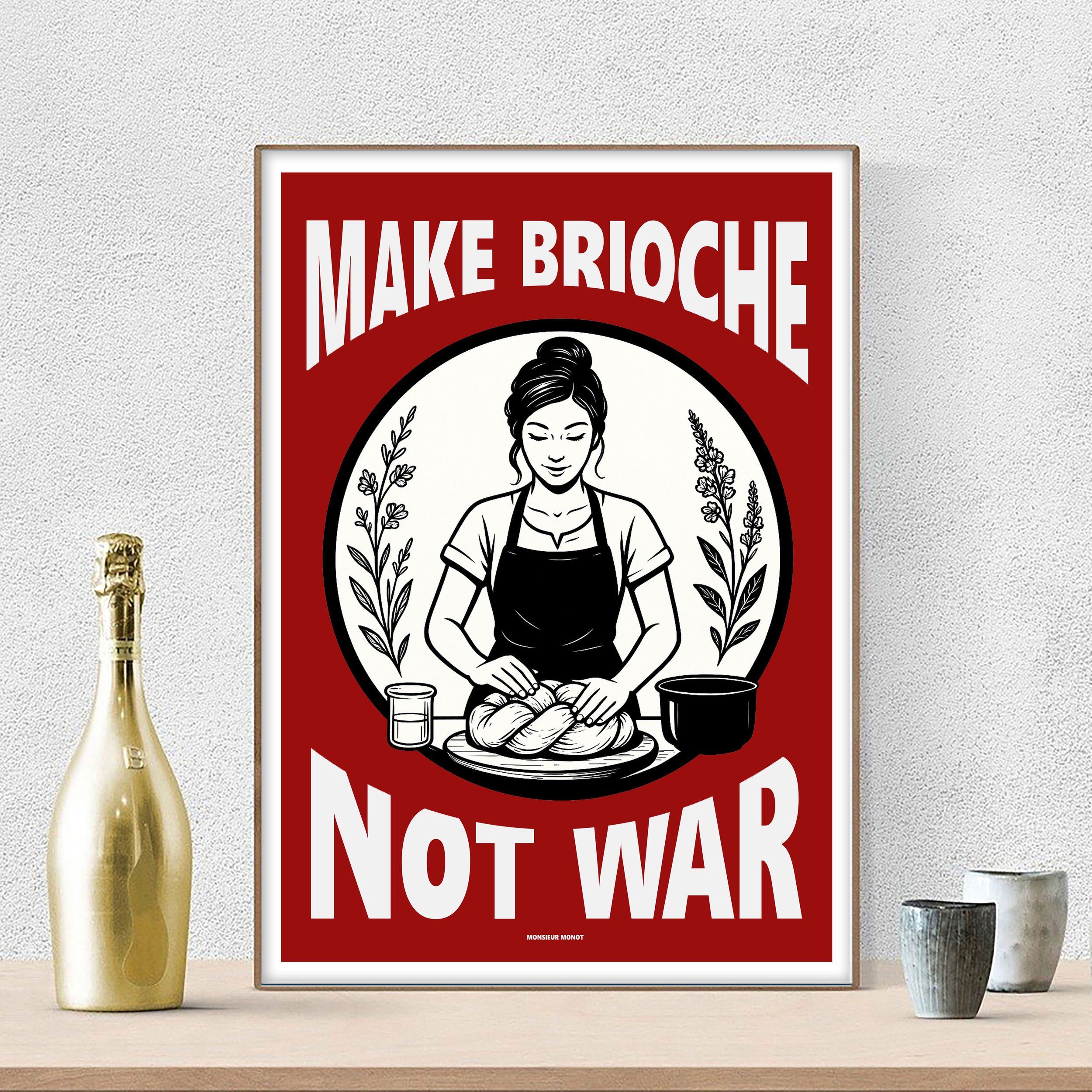 affiche Make brioche not war
